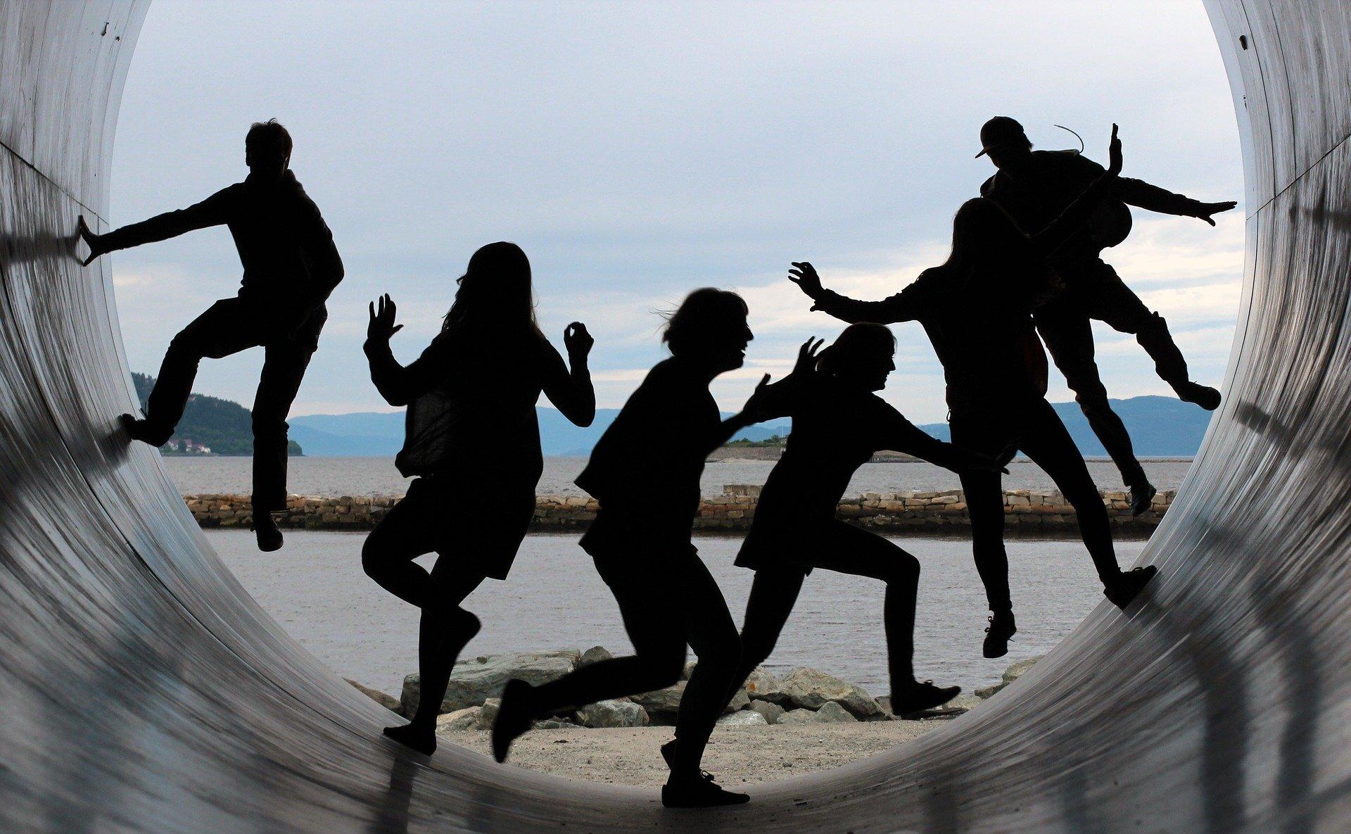 Students dancing