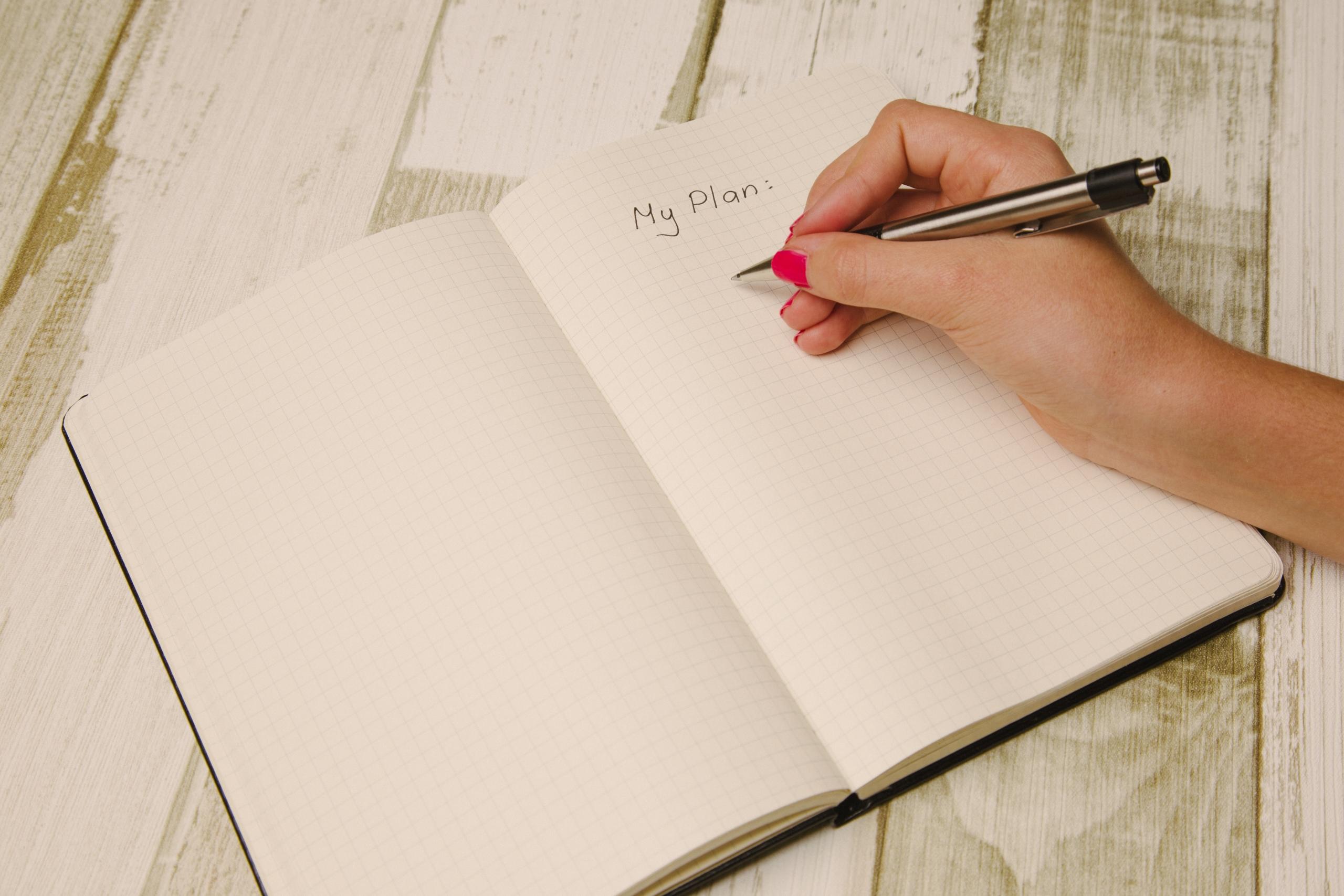 Writing out plans