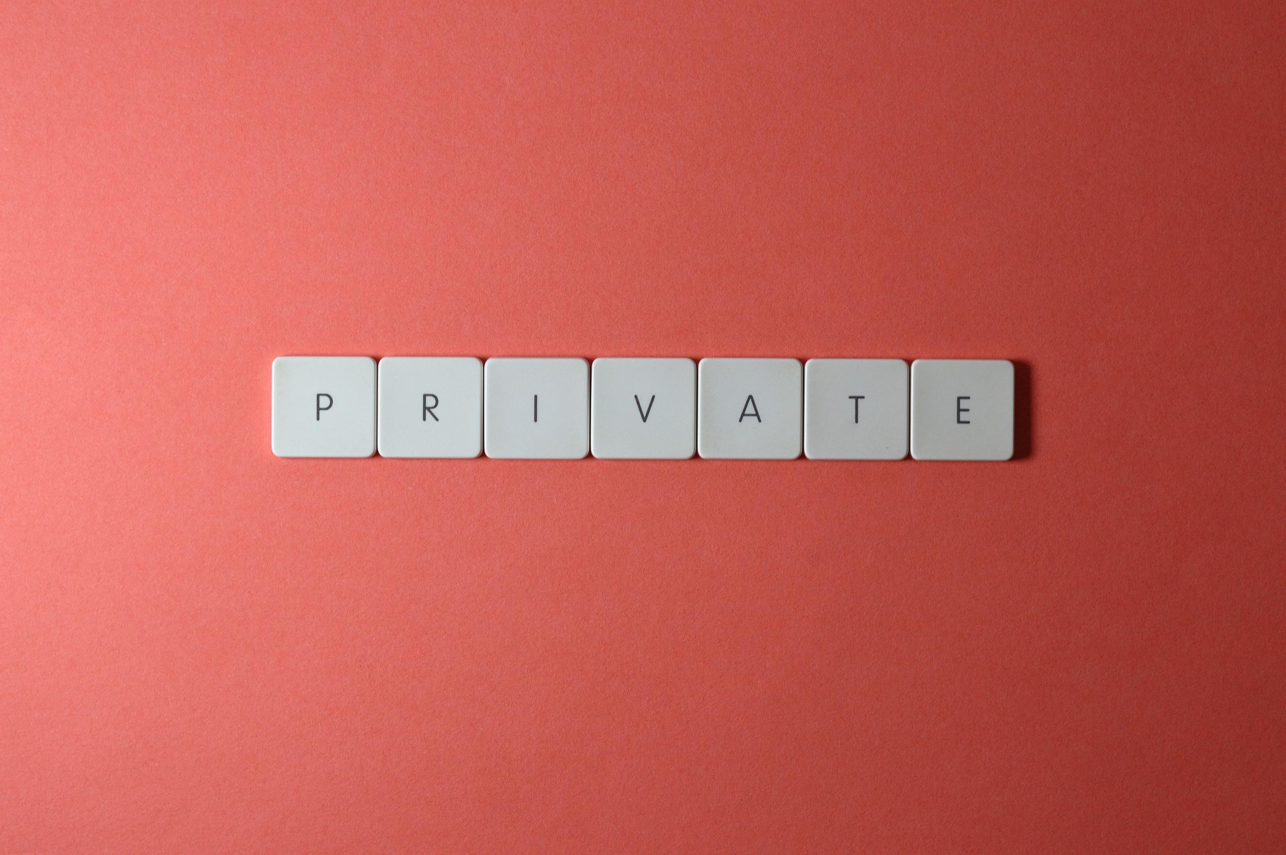 Private texts on a board