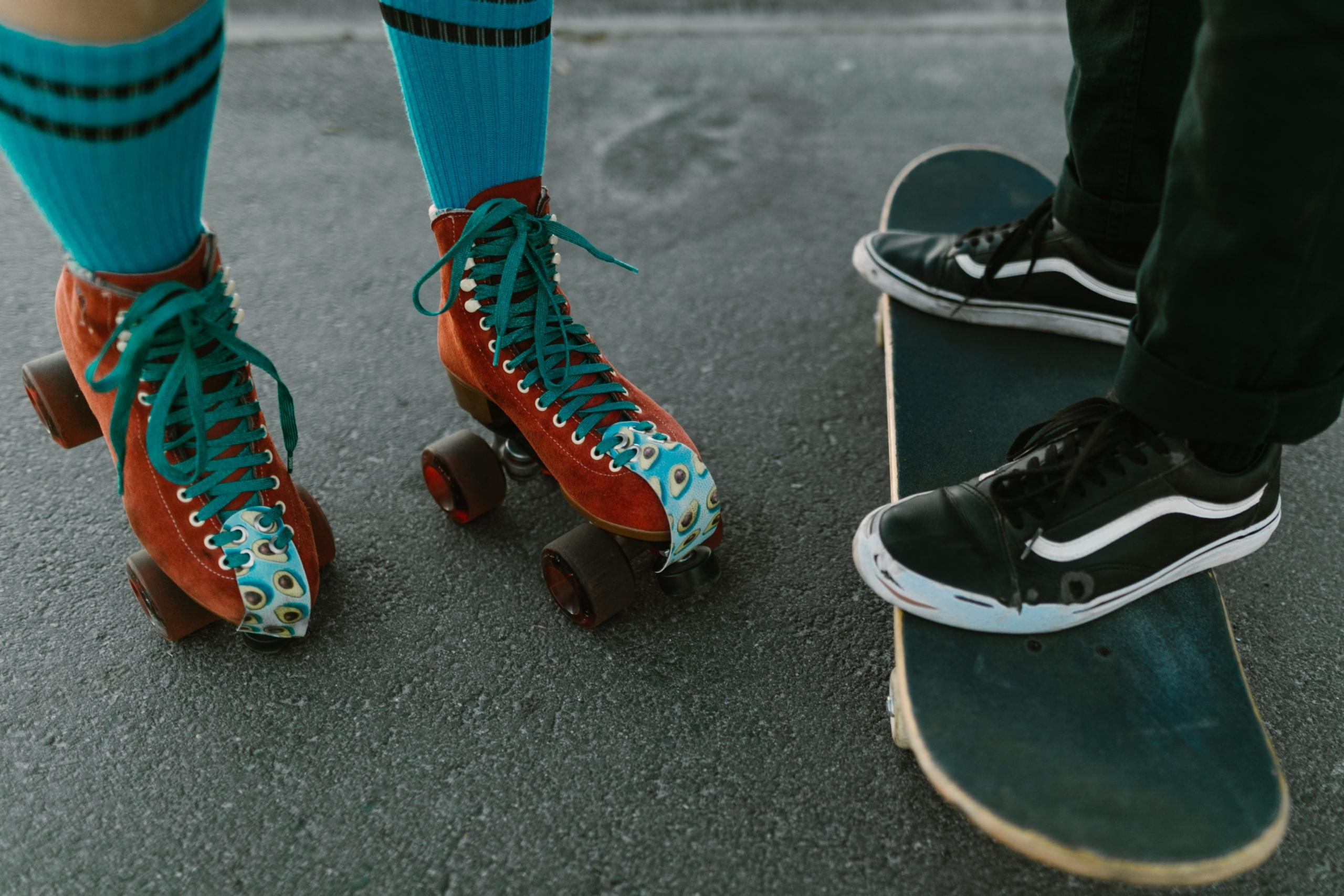 Two rollerskaters