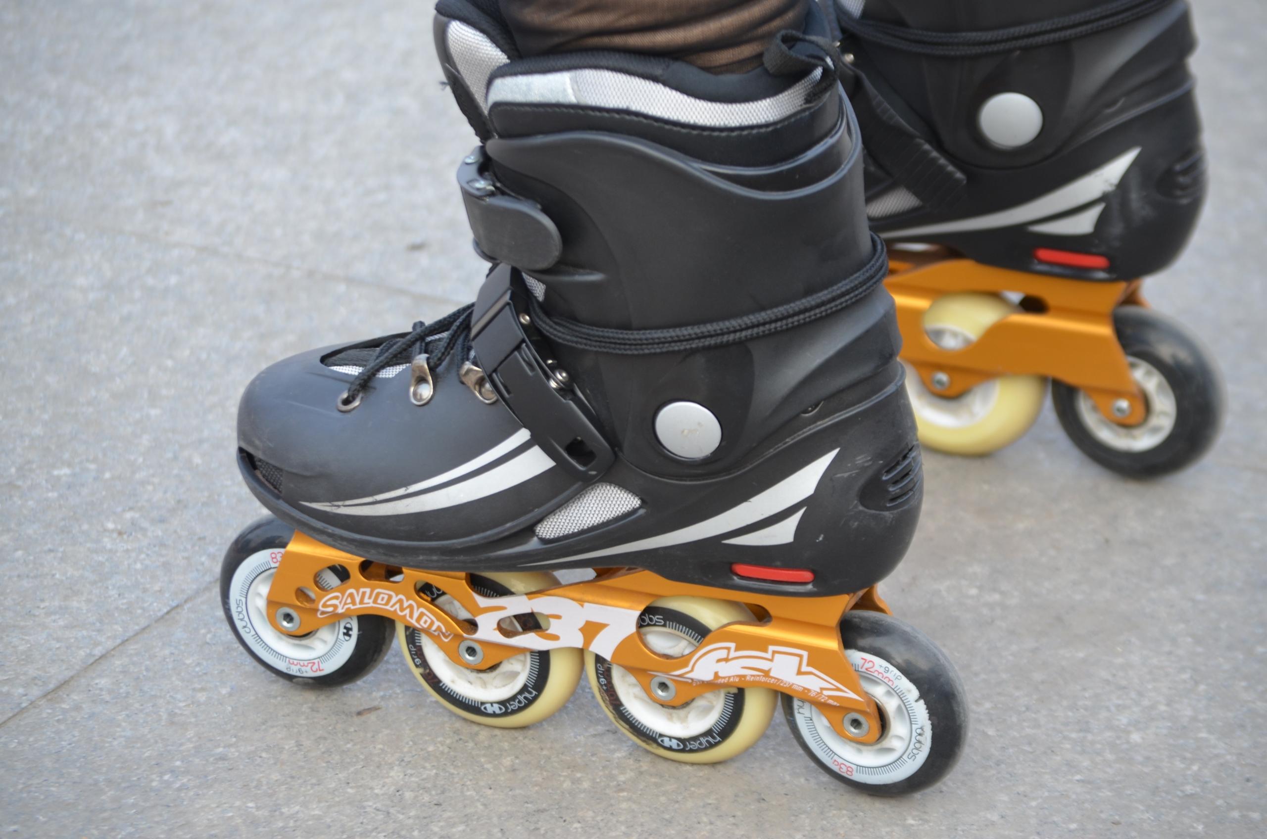 A pair of rollerblades