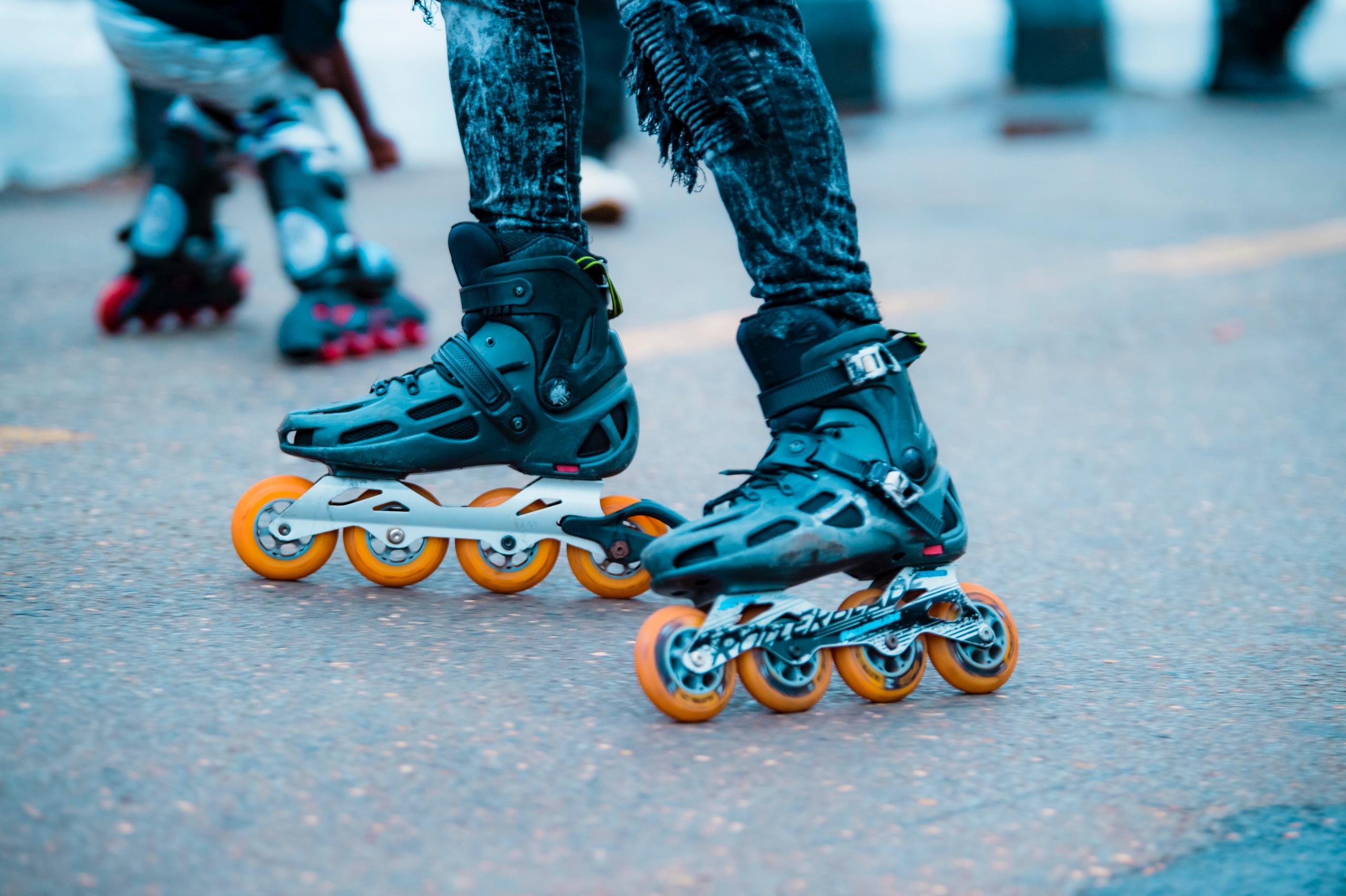 Two rollerskaters