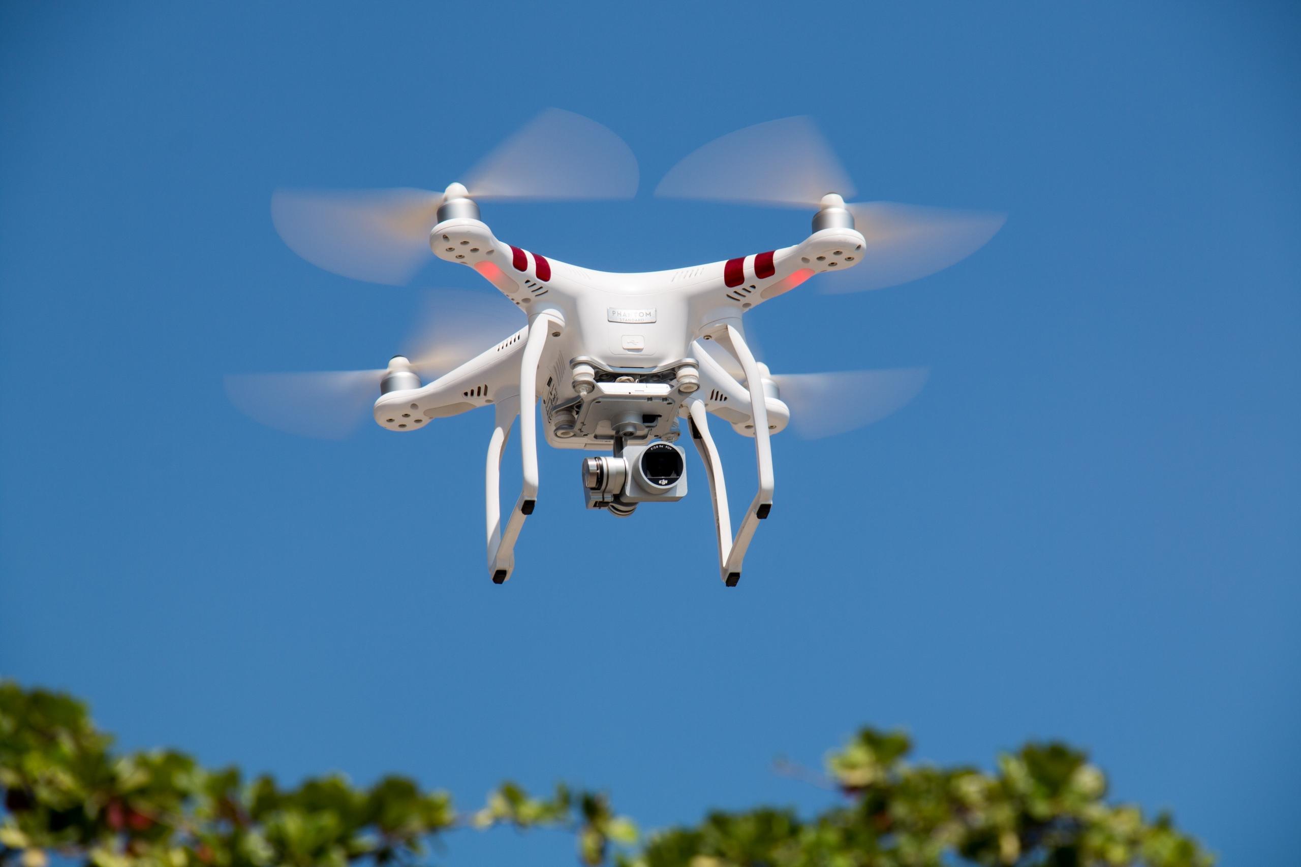A white drone