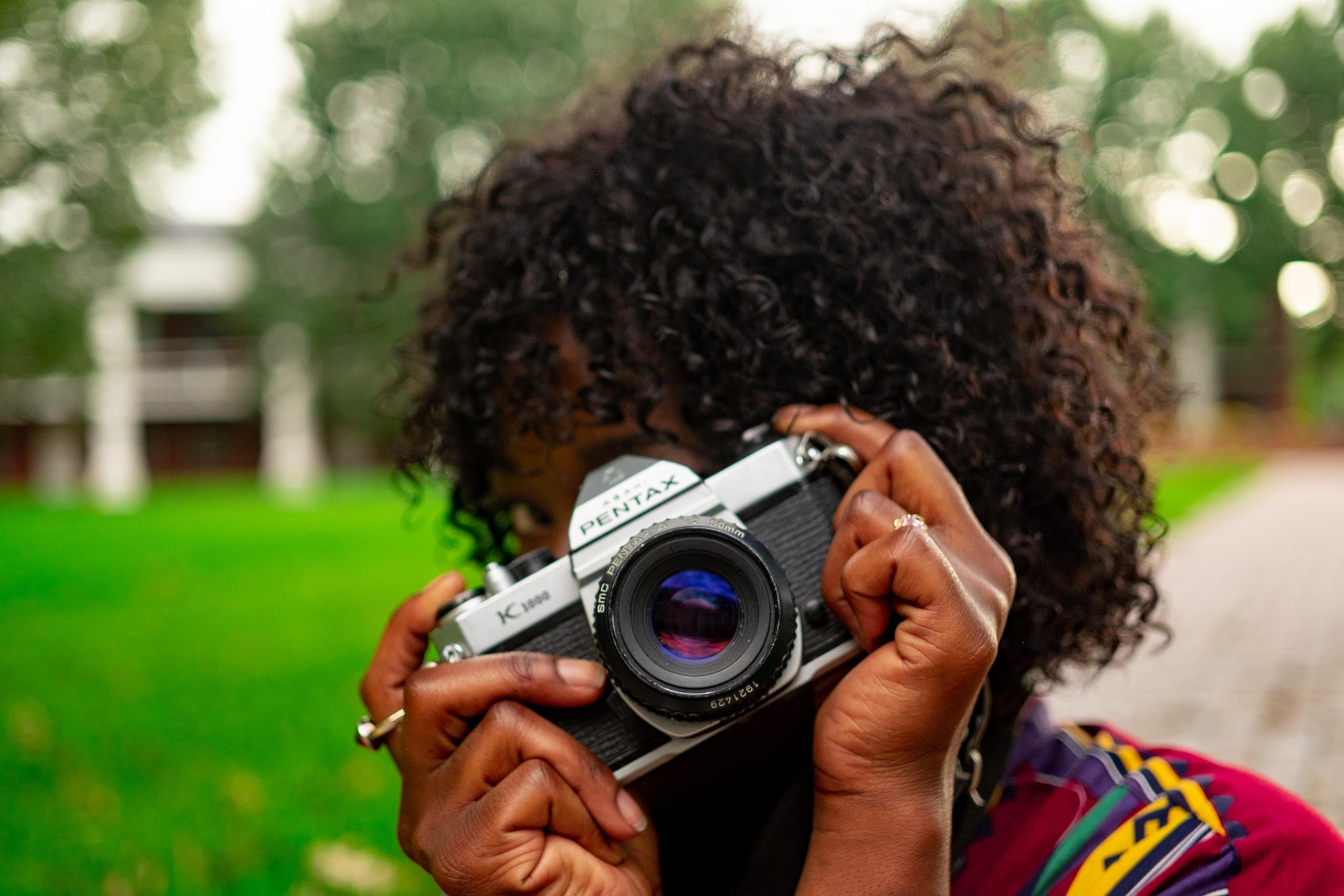 A girl with a camera
