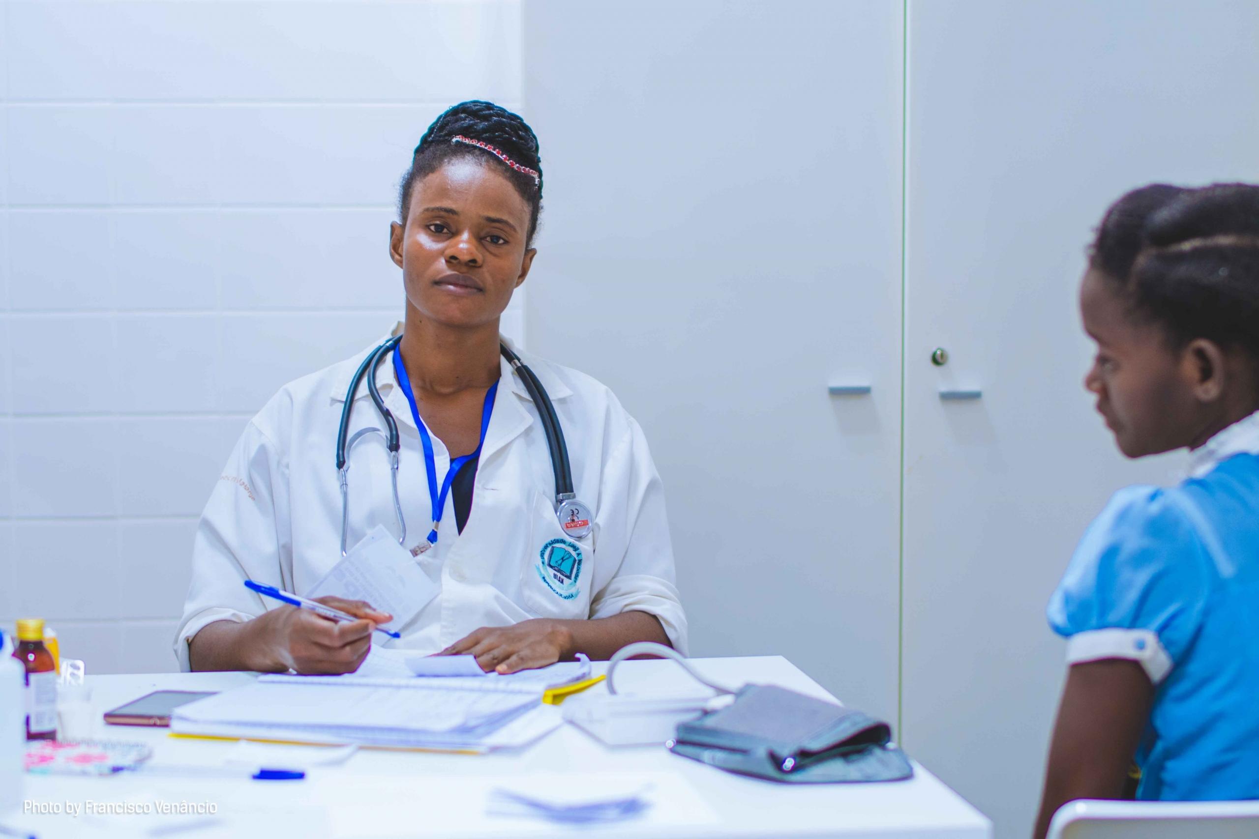A nurse and a patient