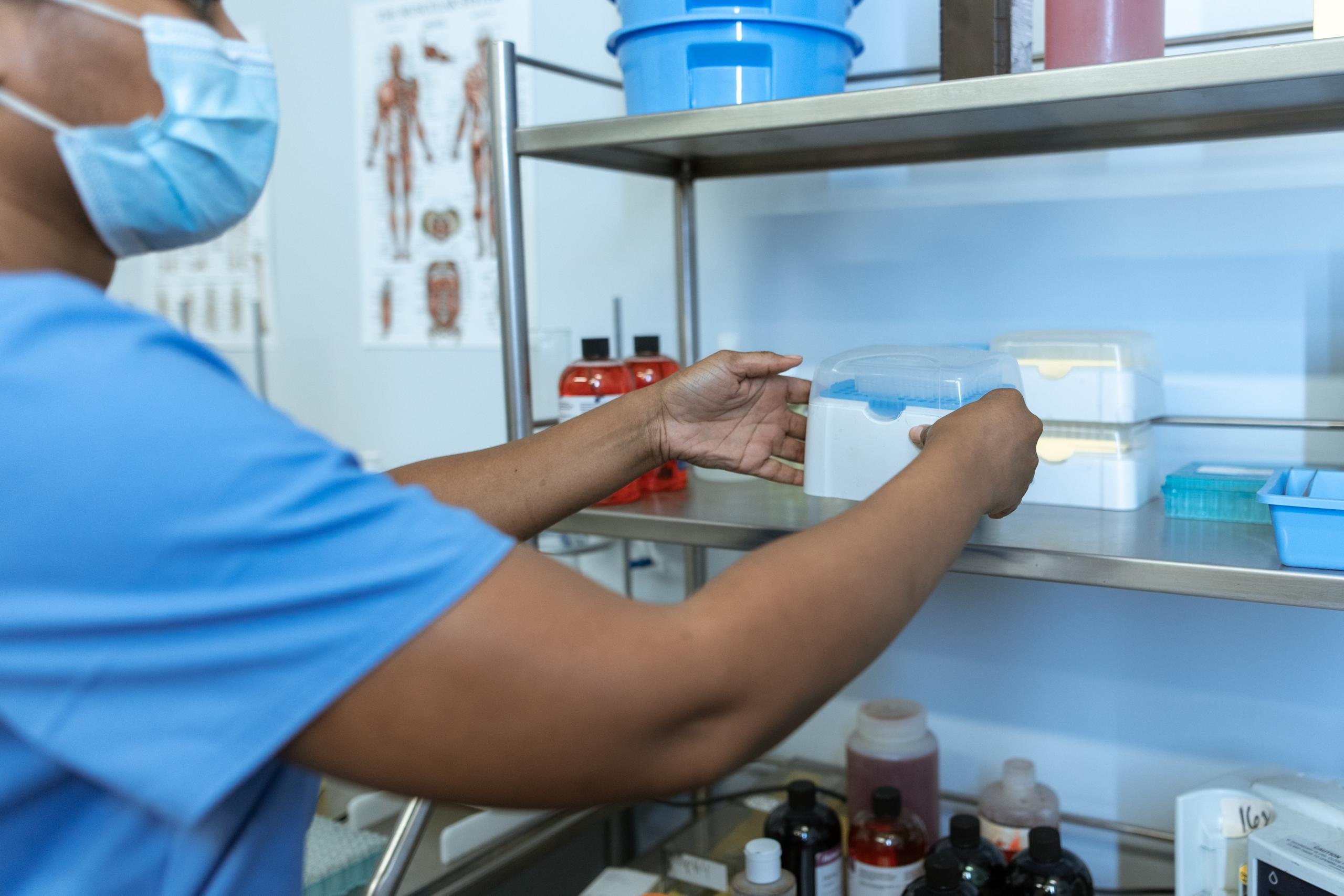 A nurse in a lab