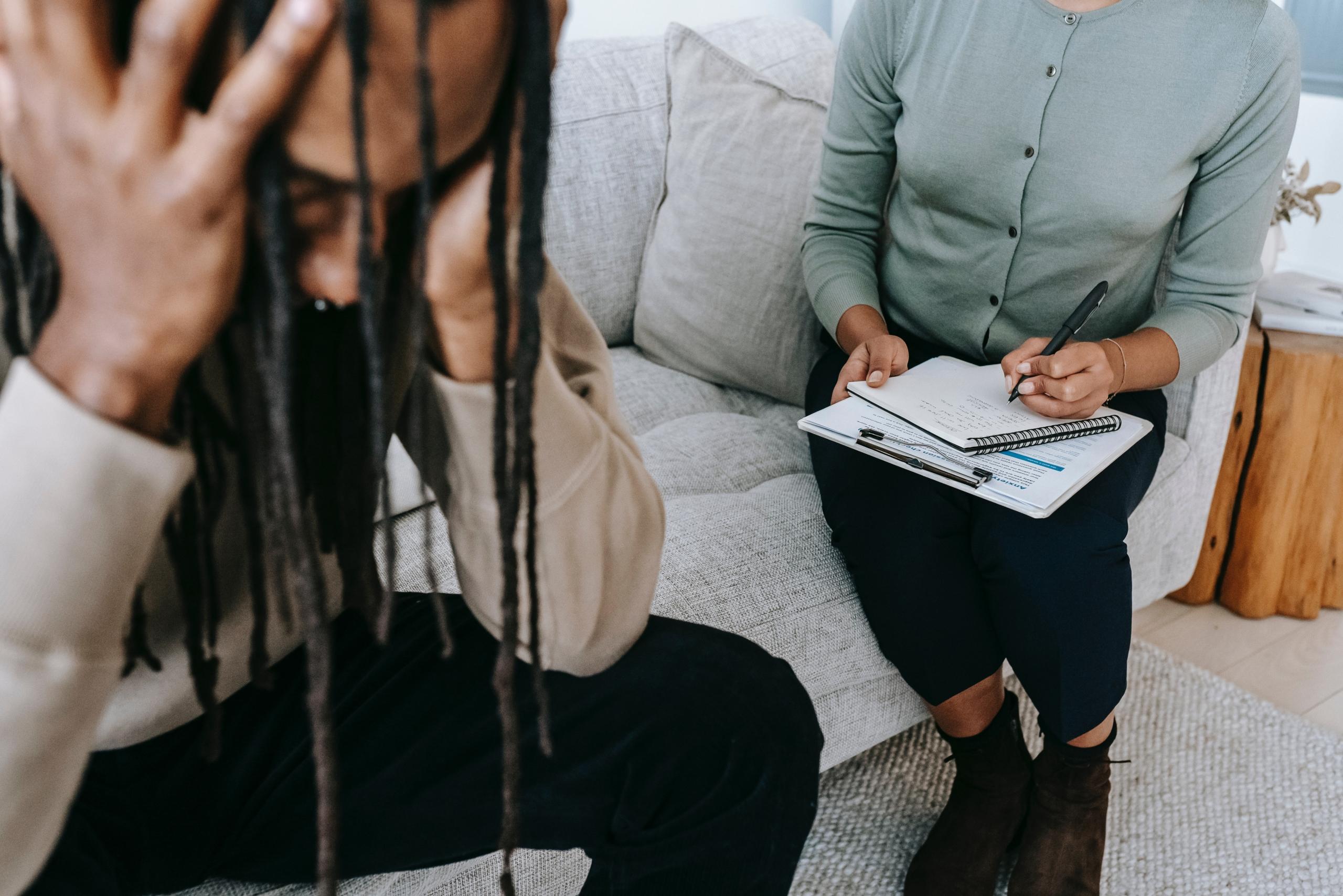 A therapist and her patient