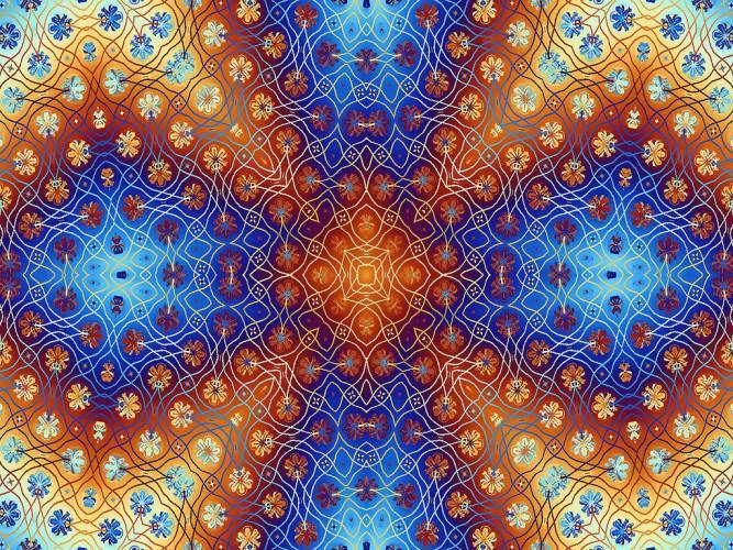 Vormen kunnen bepaalde verhoudingen tot elkaar hebben in kunst door het gebruik van wiskunde