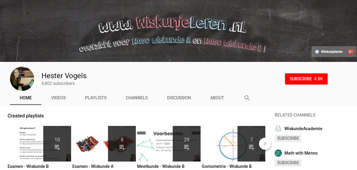 Wiskunjeleren biedt veel online video's met wiskunde uitleg