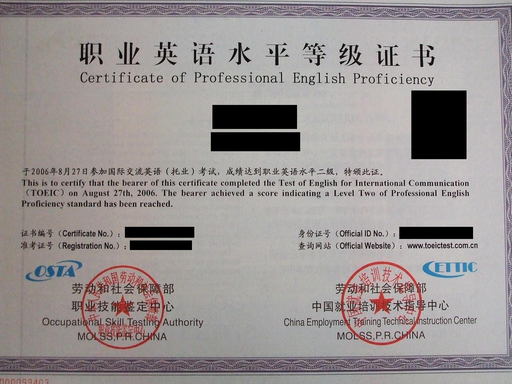 Je kunt de TOEIC-test doen op verschillende niveaus