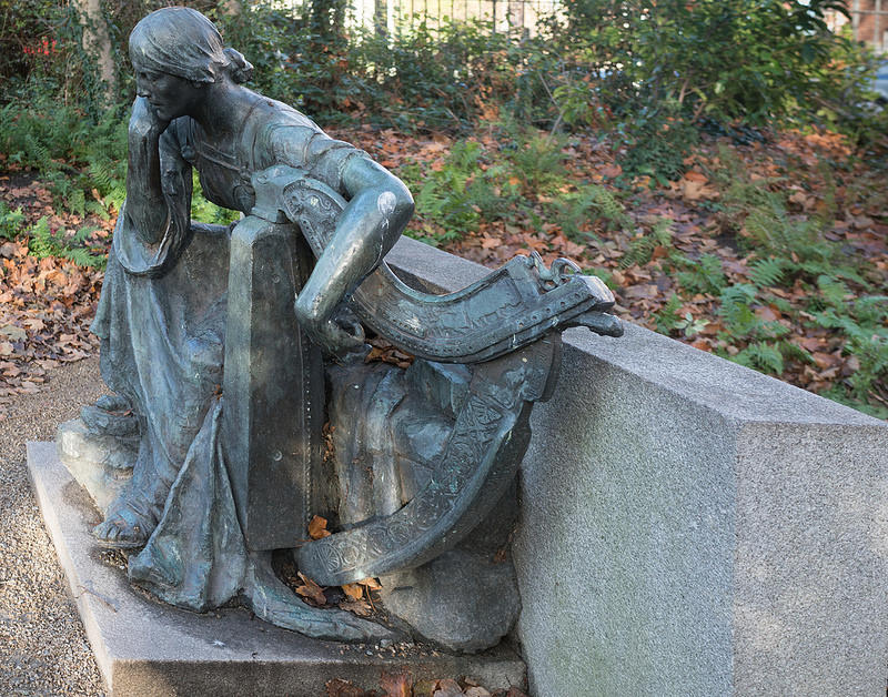 Op de Ierse Euromunten staat de Keltische harp