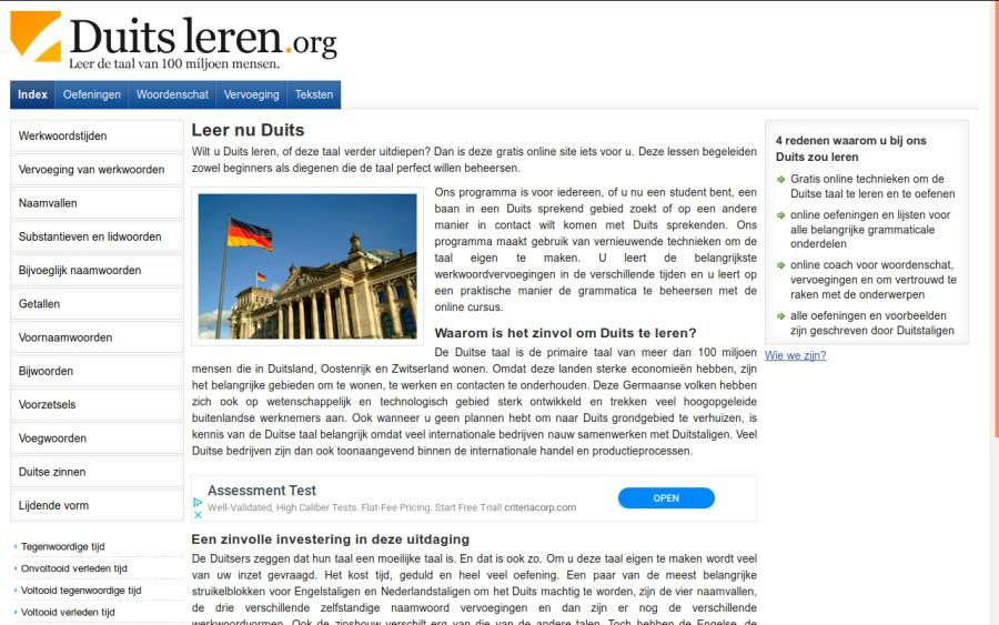 duitsleren.org webpagina
