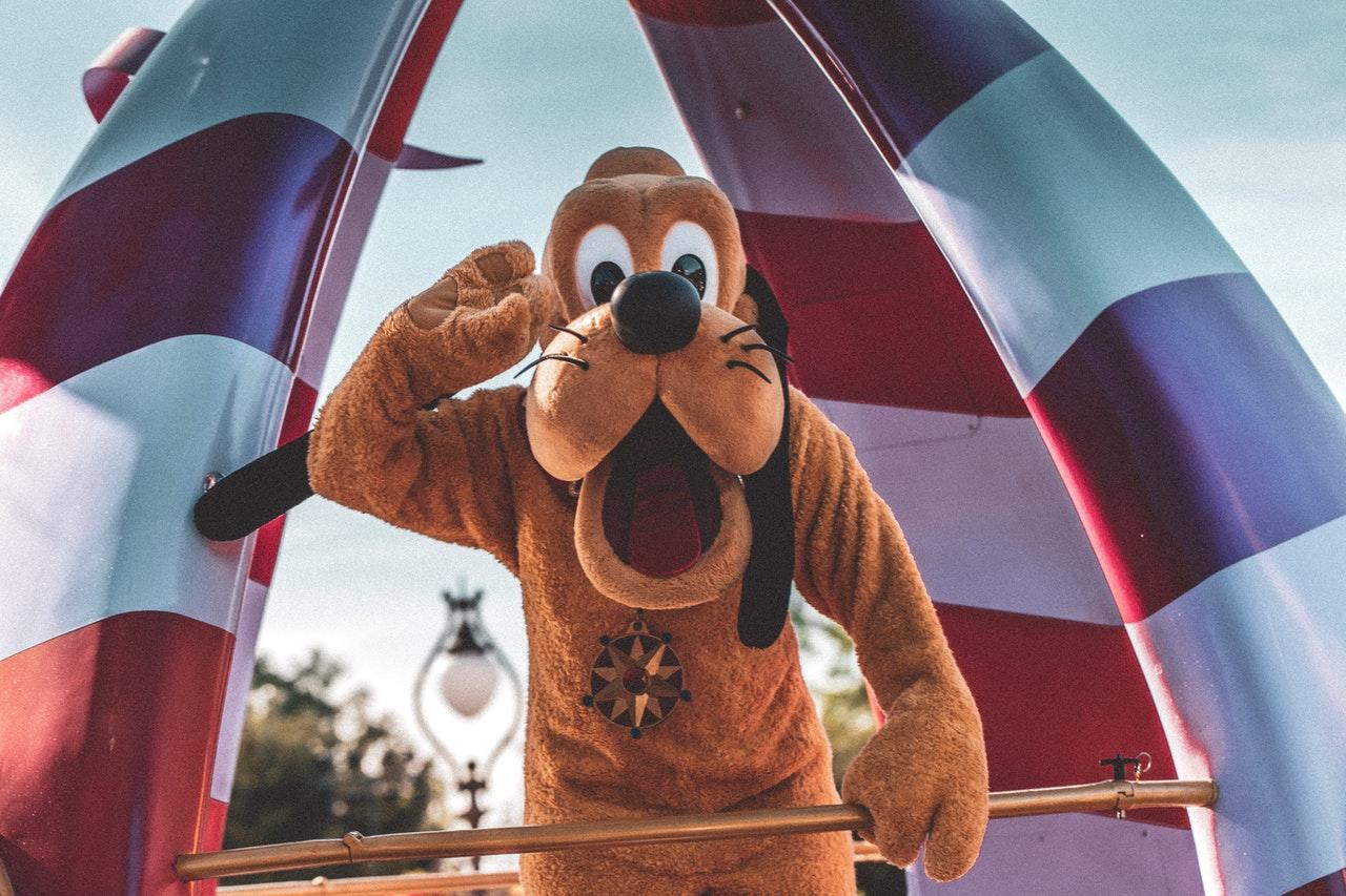 Goofy in Disneyland.