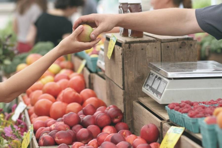groenten en vruchten op de markt