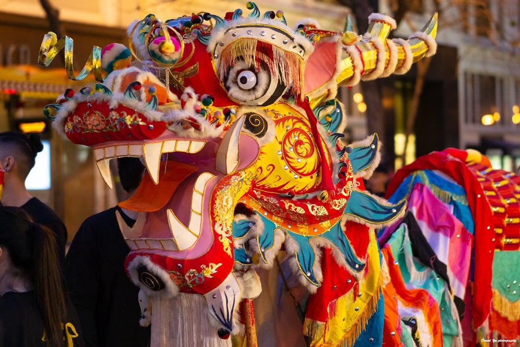 De draak in China staat voor geluk