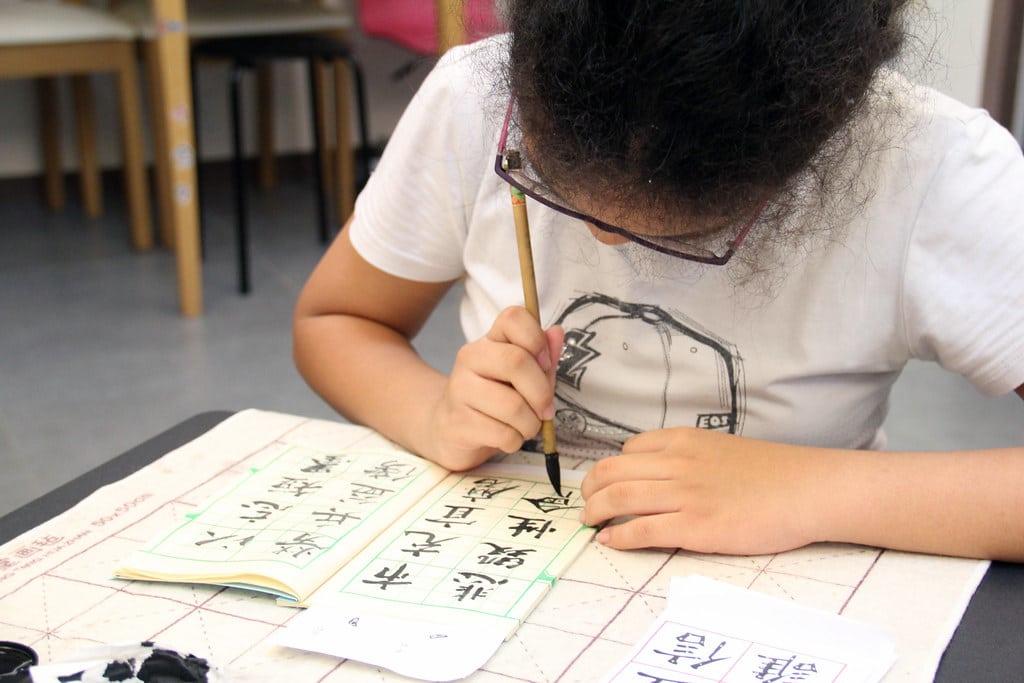 De Chinese kalligrafie is een vorm van kunst