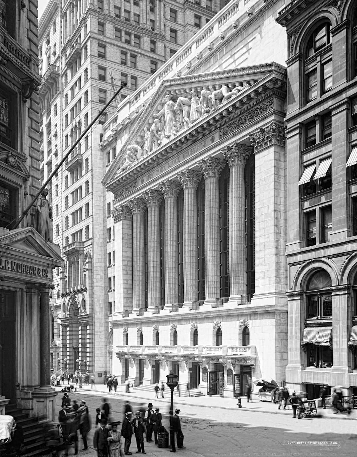 De Amerikaanse beurs in Wallstreet