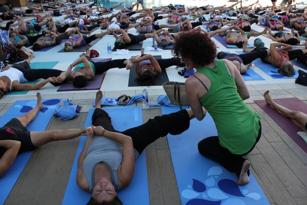 Serieus yoga beoefenen kan niet met een computer spel