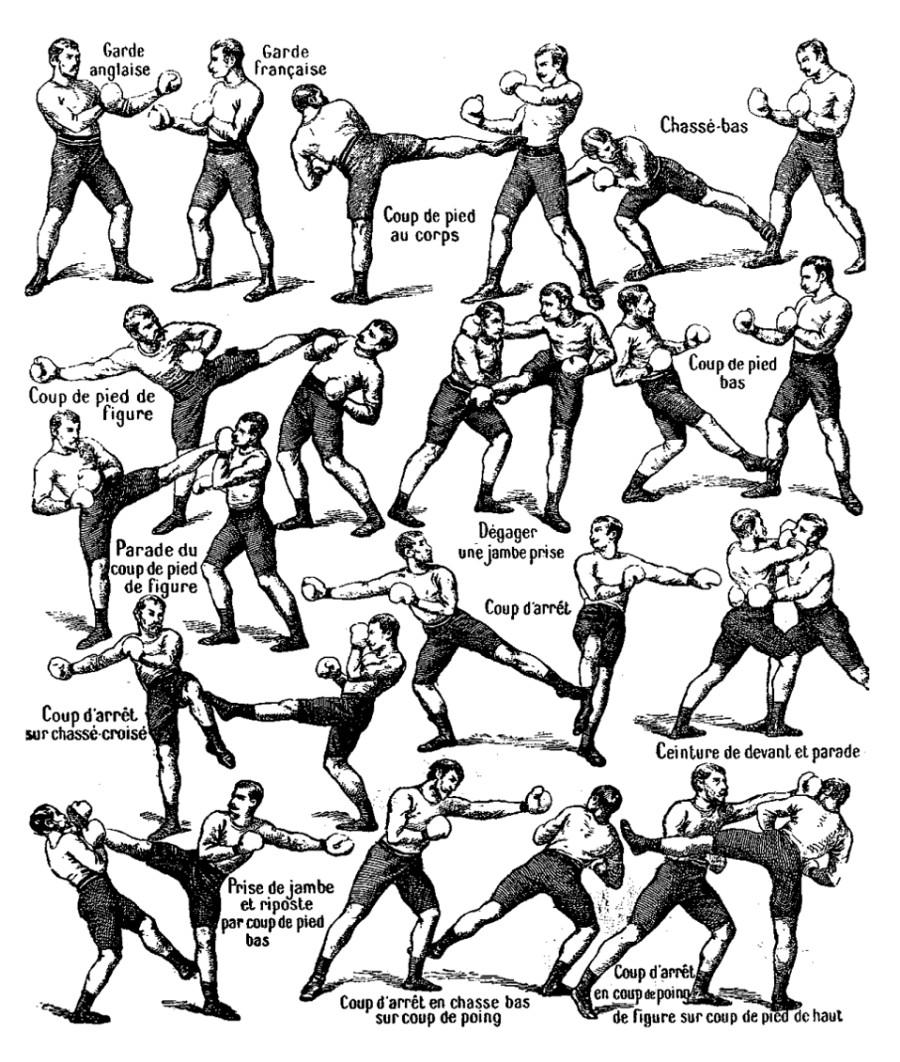 tekening met savate technieken