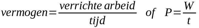 formule van vermogen