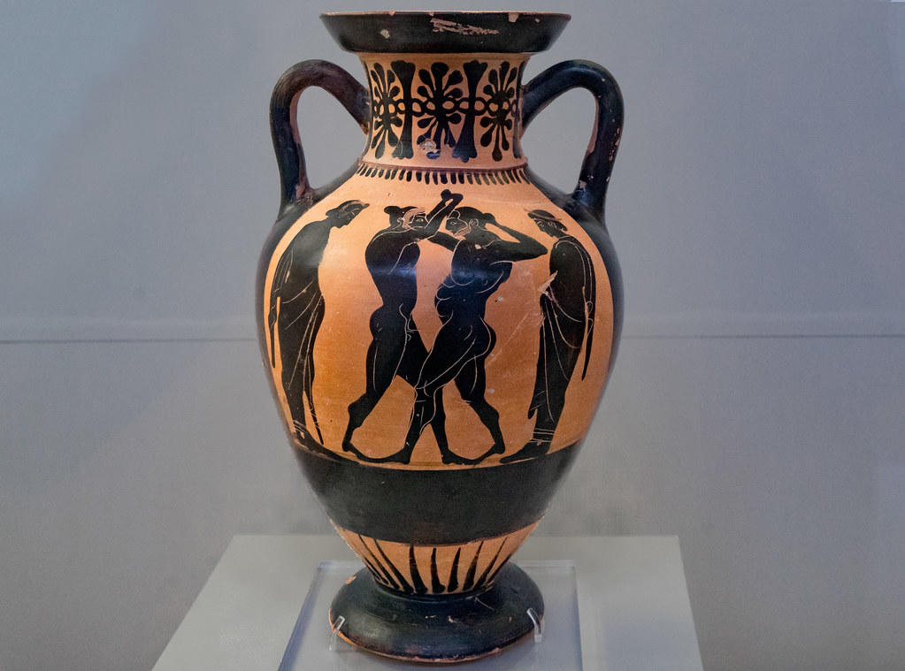 Bokswedstrijd op amphora