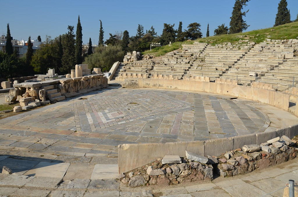 Het theater van Dionysos in Athene