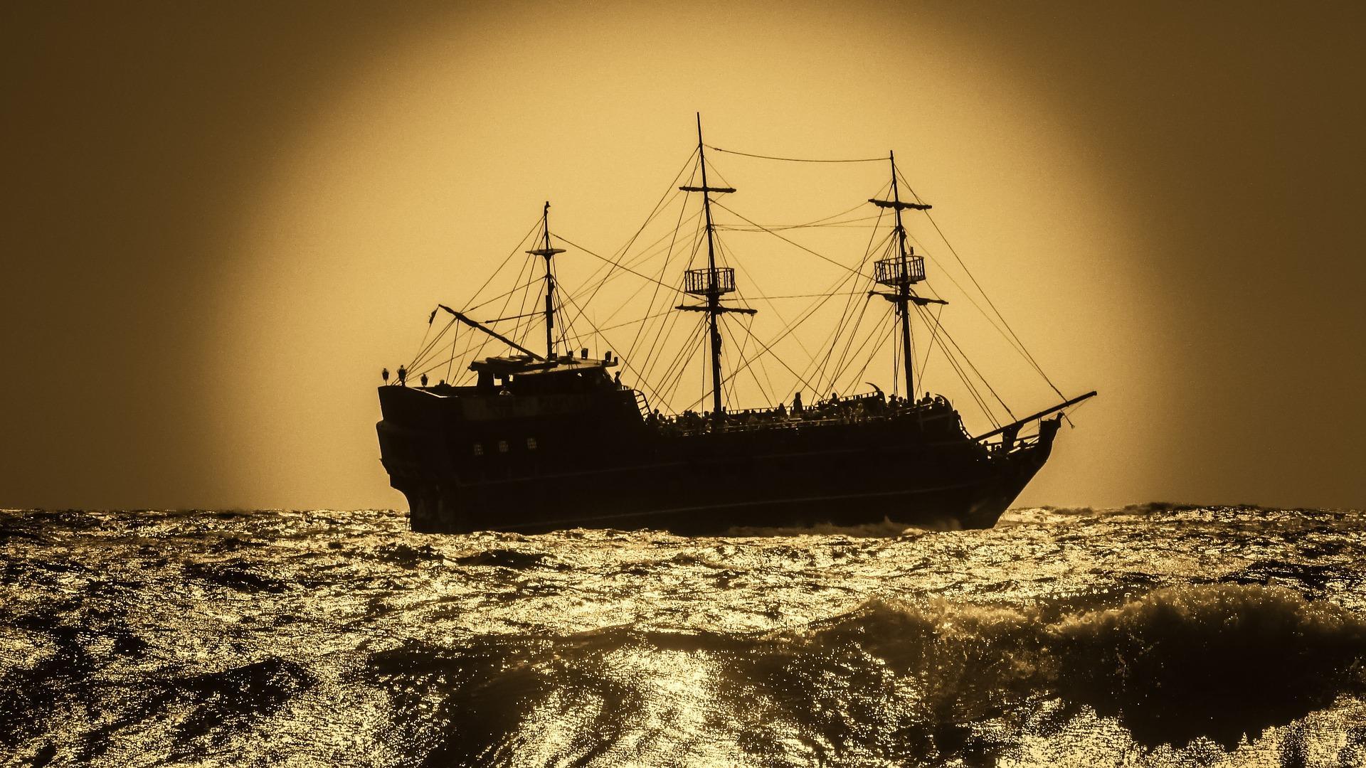 Een schip op de horizon