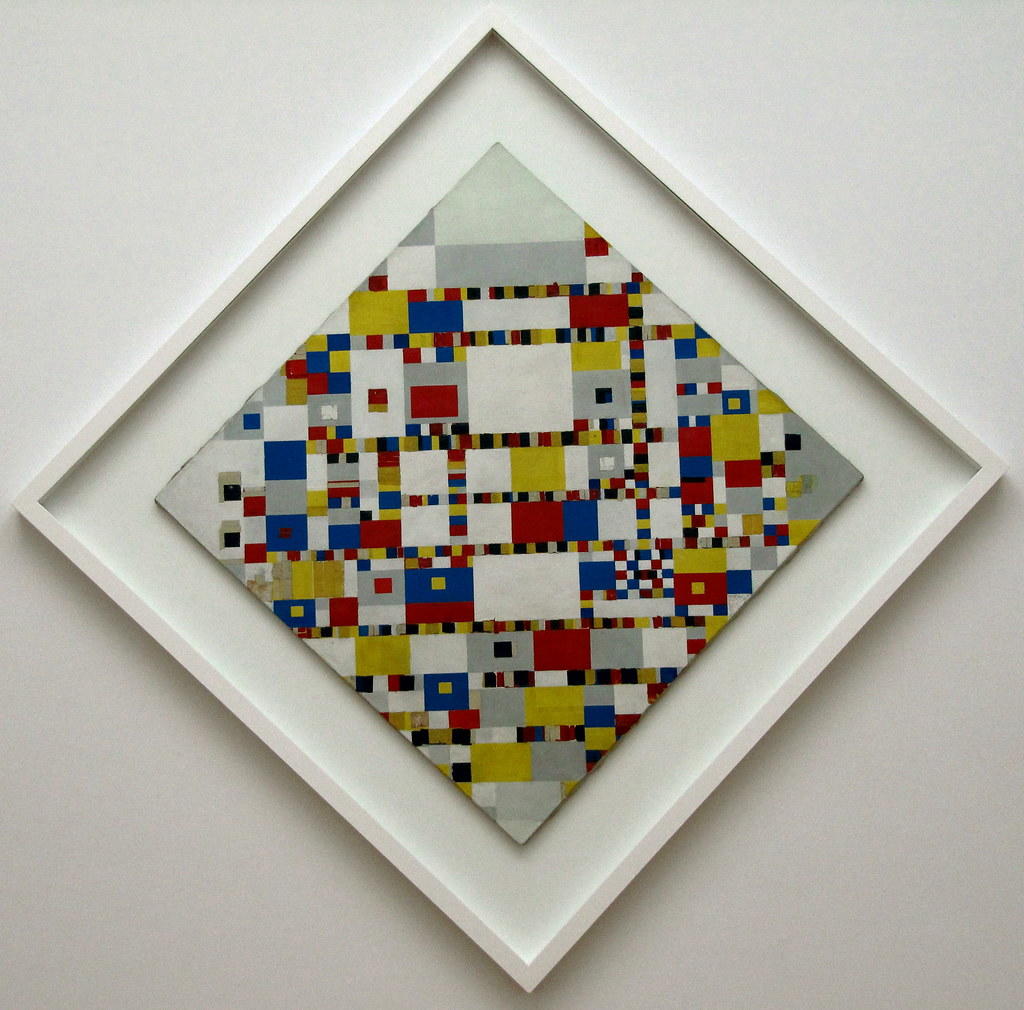 Victorie Boogie Woogie (1942-1944) van Piet Mondriaan