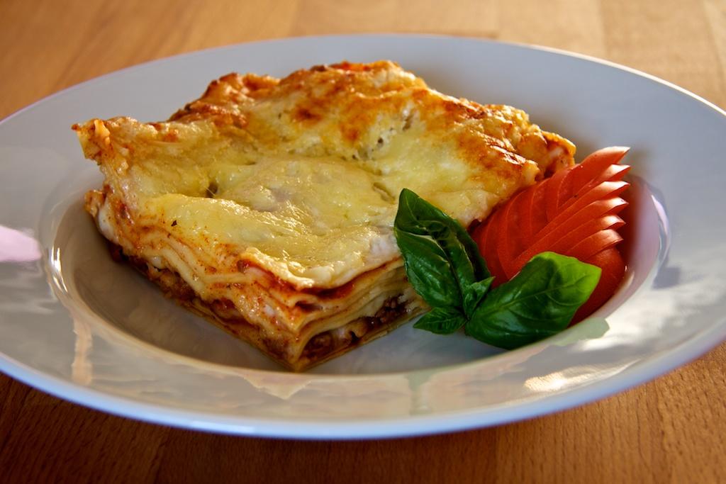 Lasagne bestaat uit verschillende laagjes