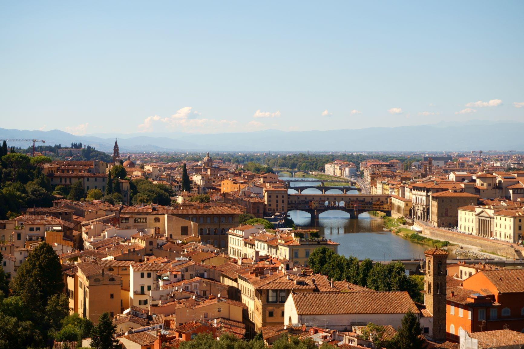 Typische Italiaanse skyline