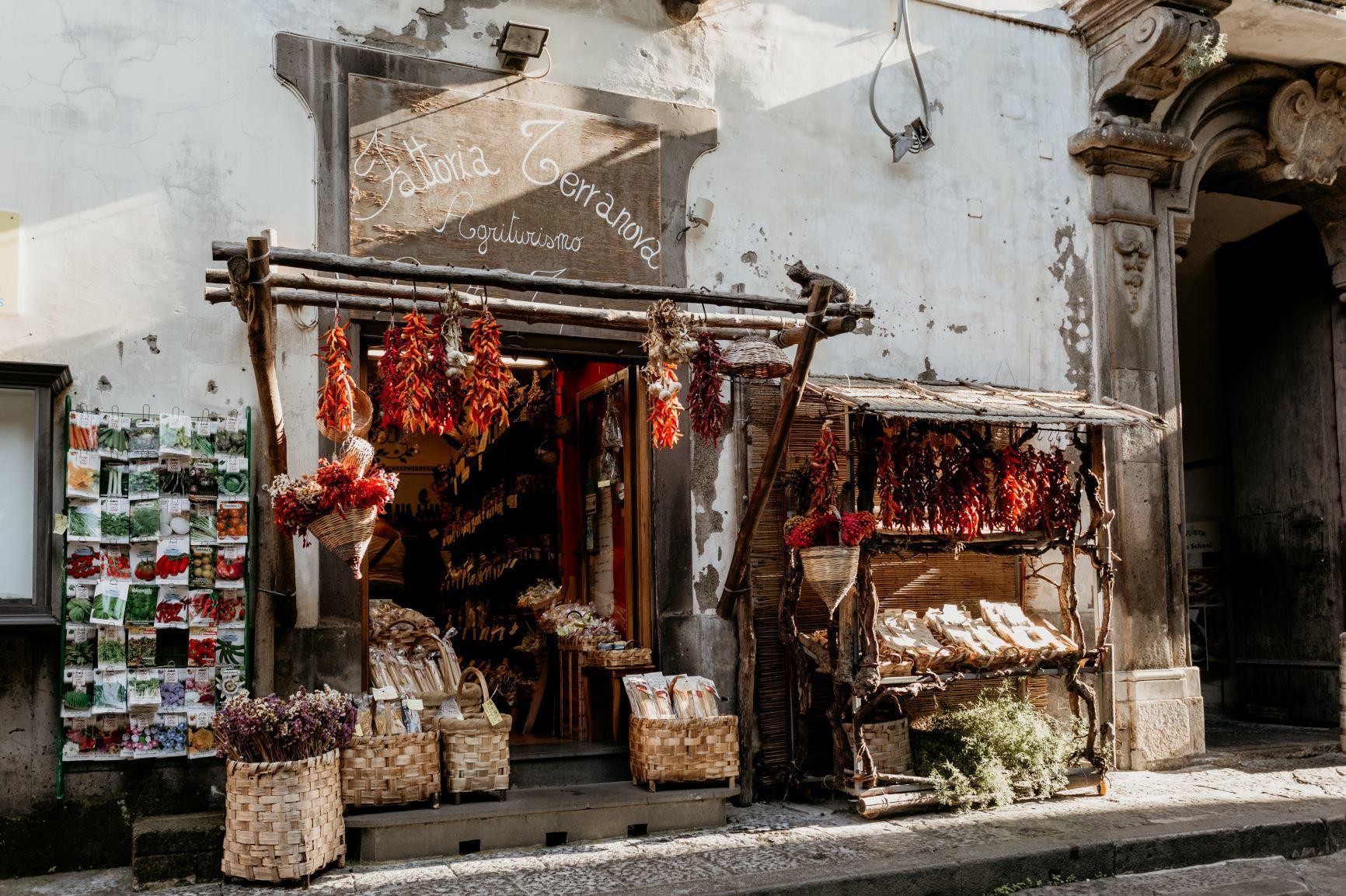 Typische Italiaanse winkel