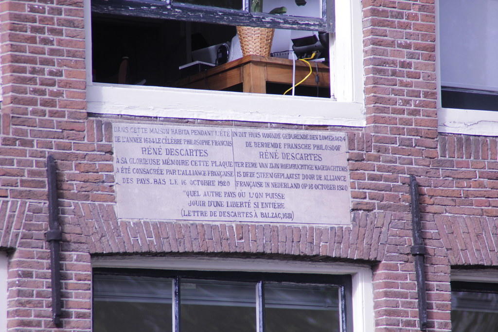 Réné Descartes woonde een aantal jaren in Amsterdam
