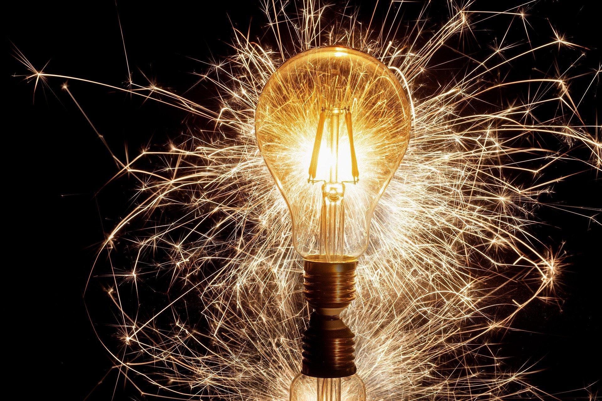 Lichtbron energie uitstralen