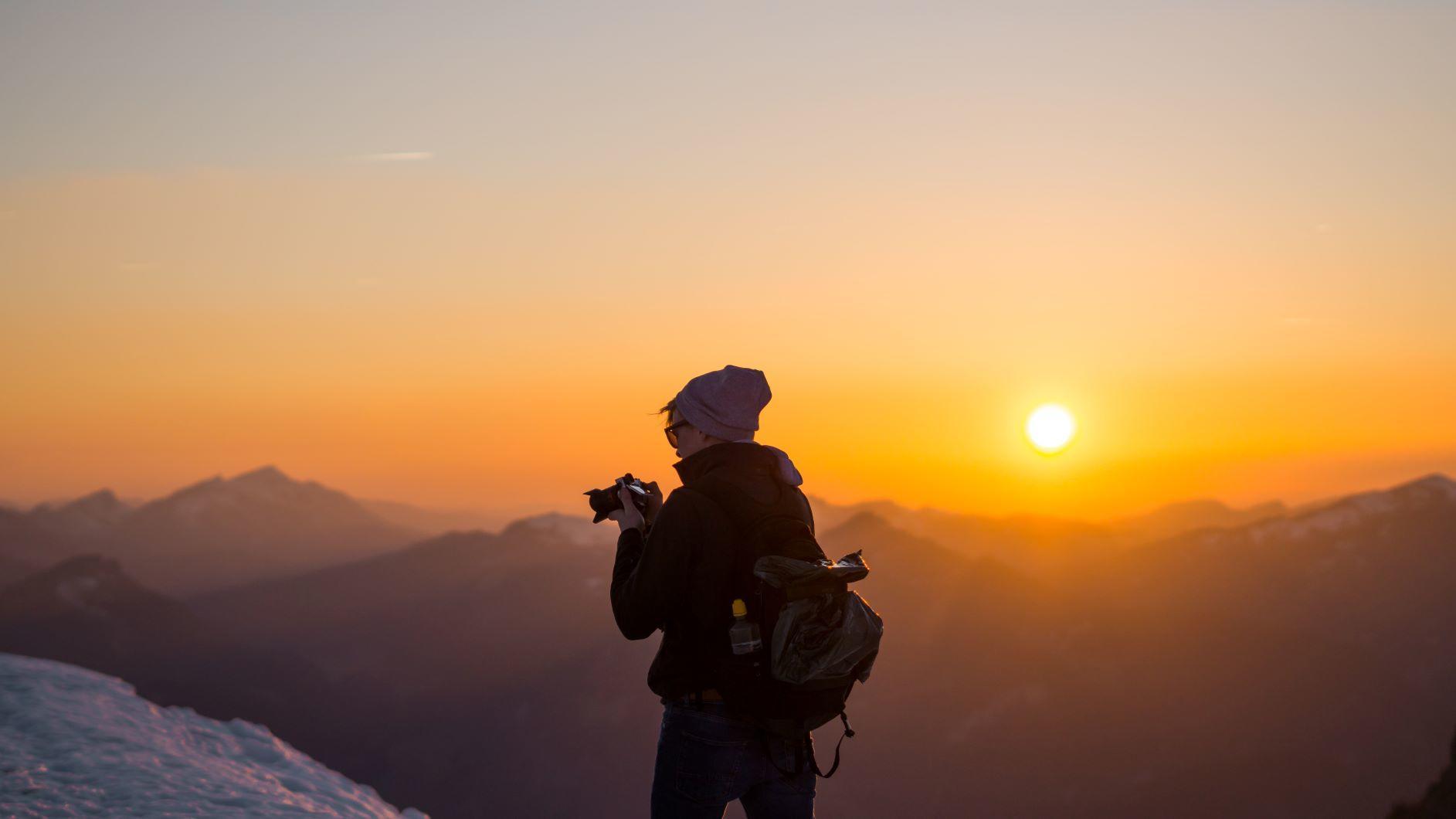De zonsondergang fotograferen