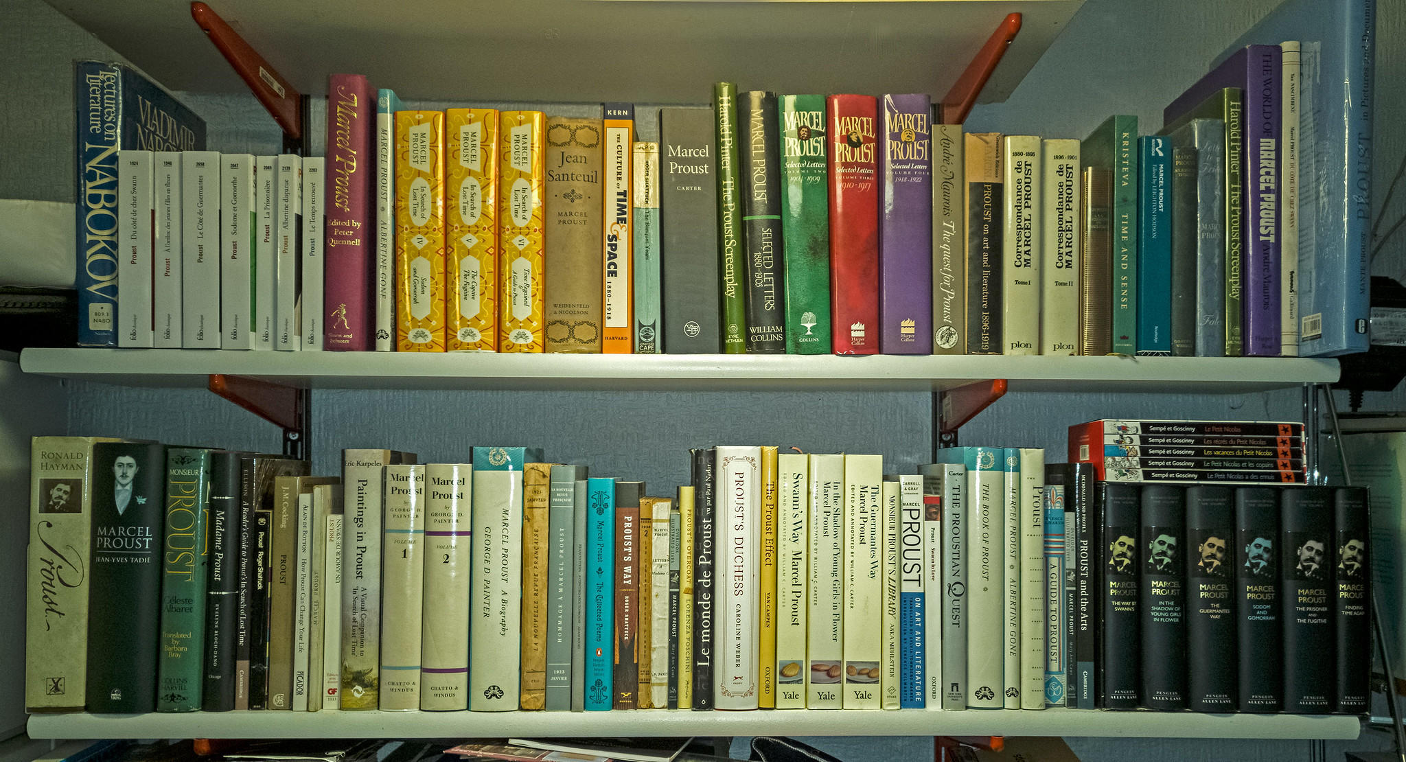 Verzameling boeken van Marcel Proust