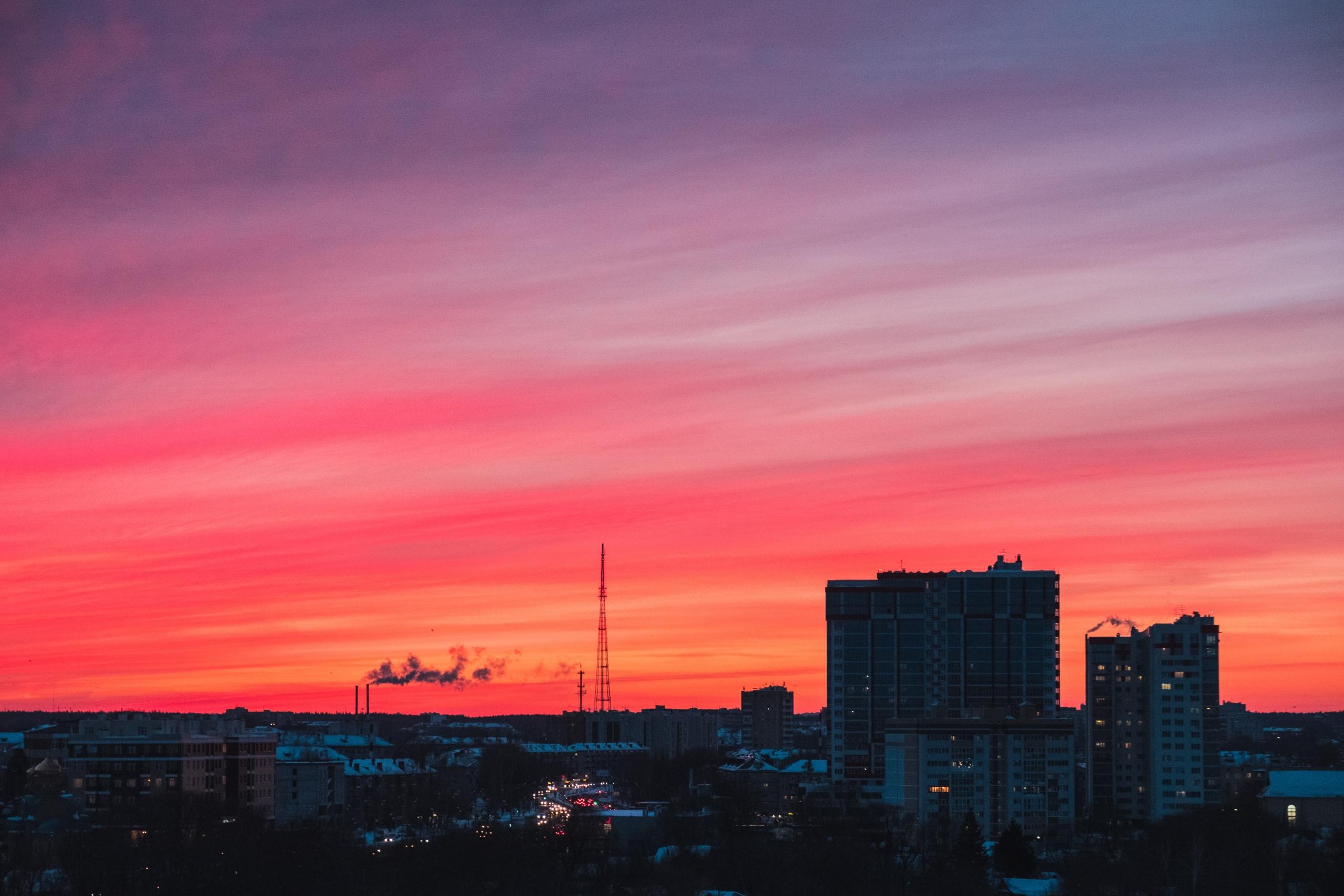Een zonsondergang in Kazan