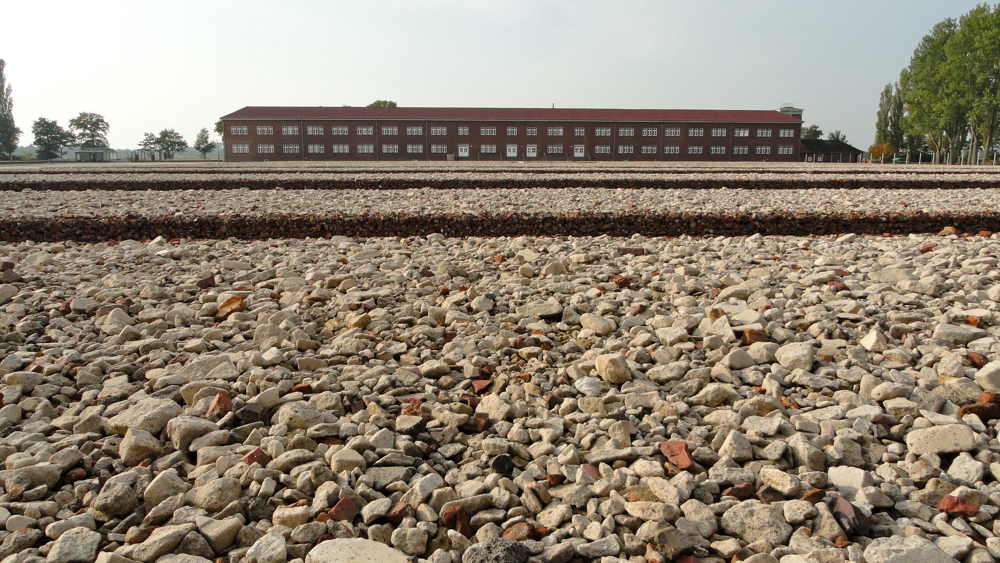 Het concentratiekamp 'Neuengamme' in de buurt van Hamburg