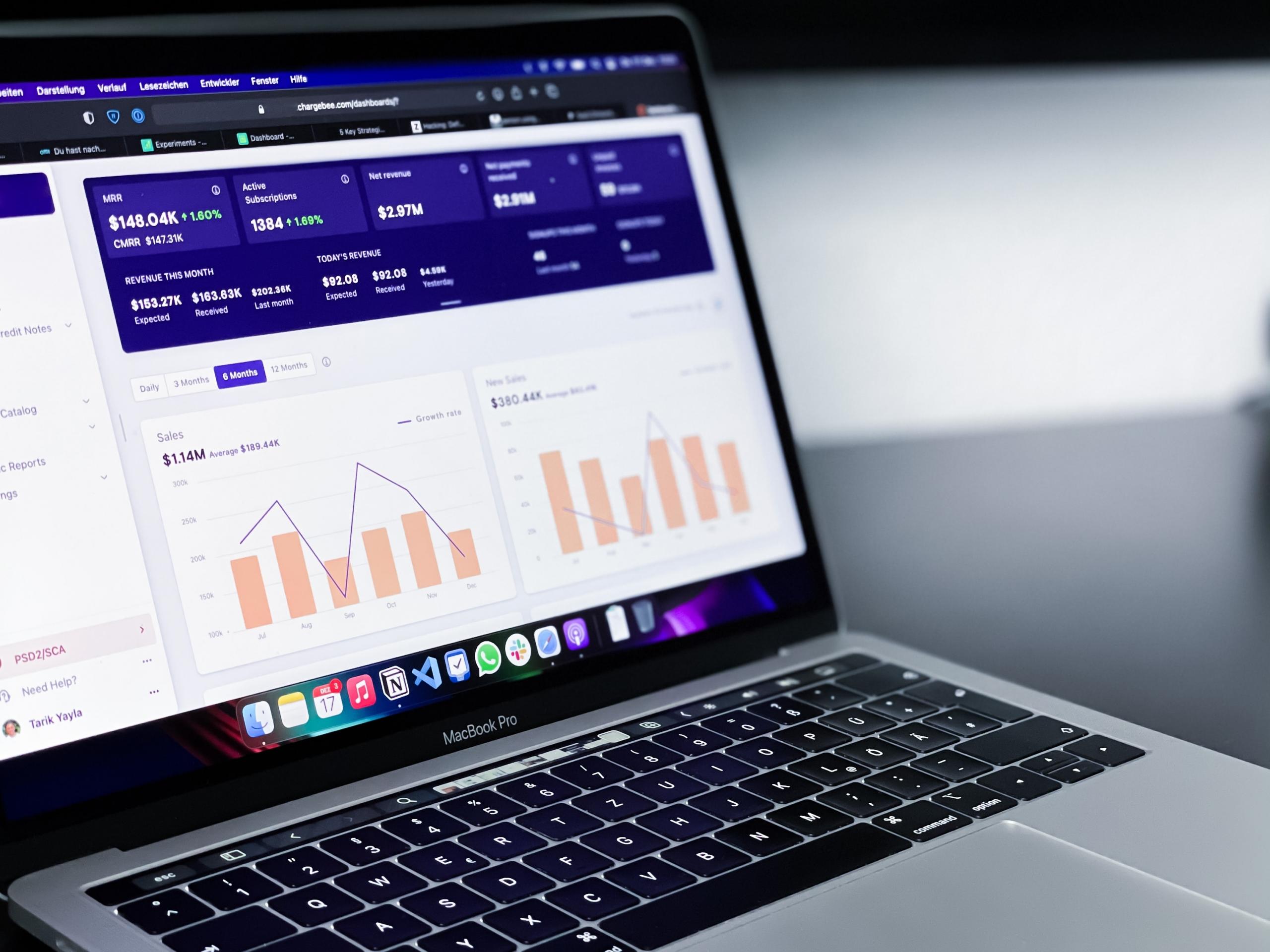 Computerscherm met data