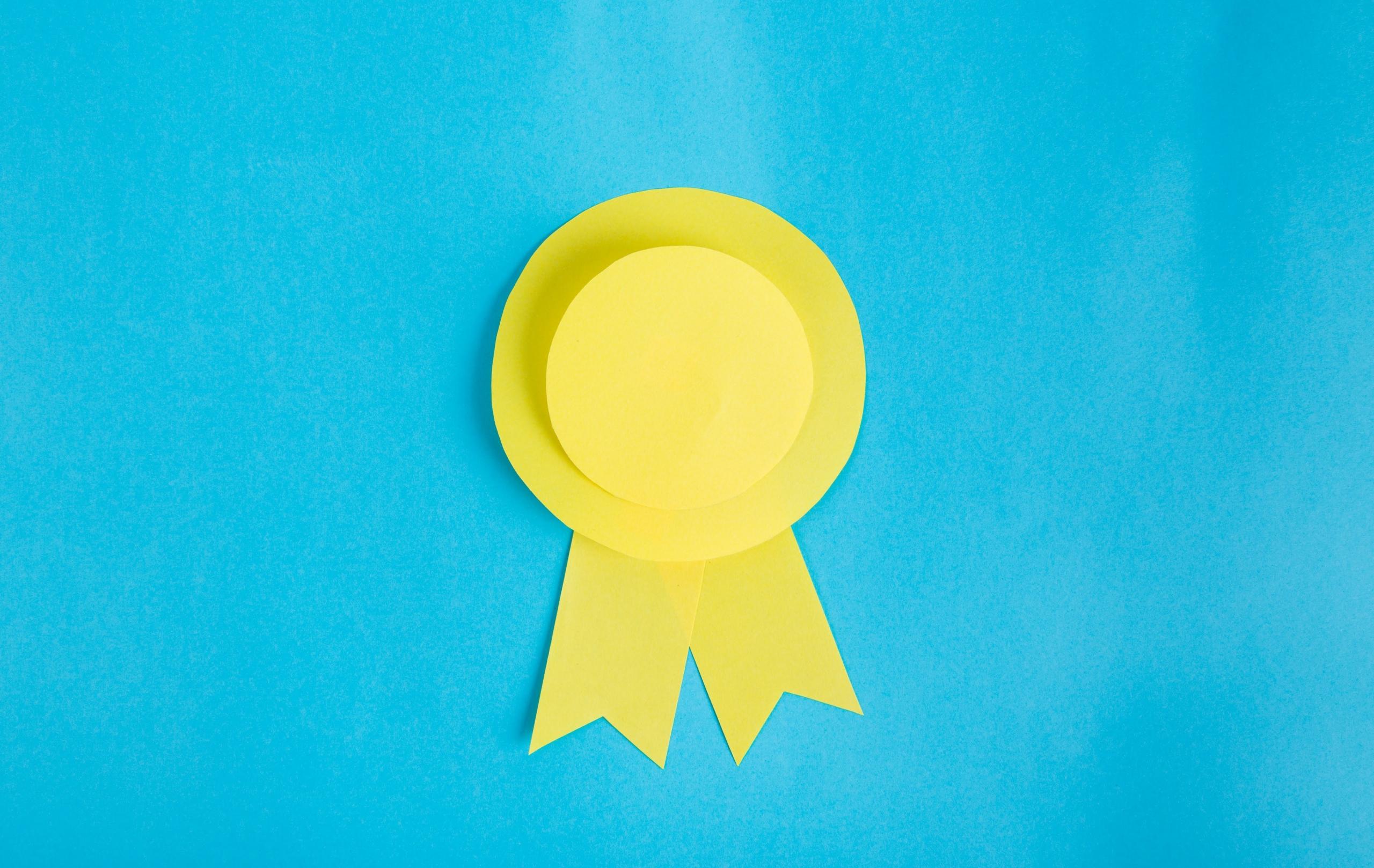 Een papieren medaille