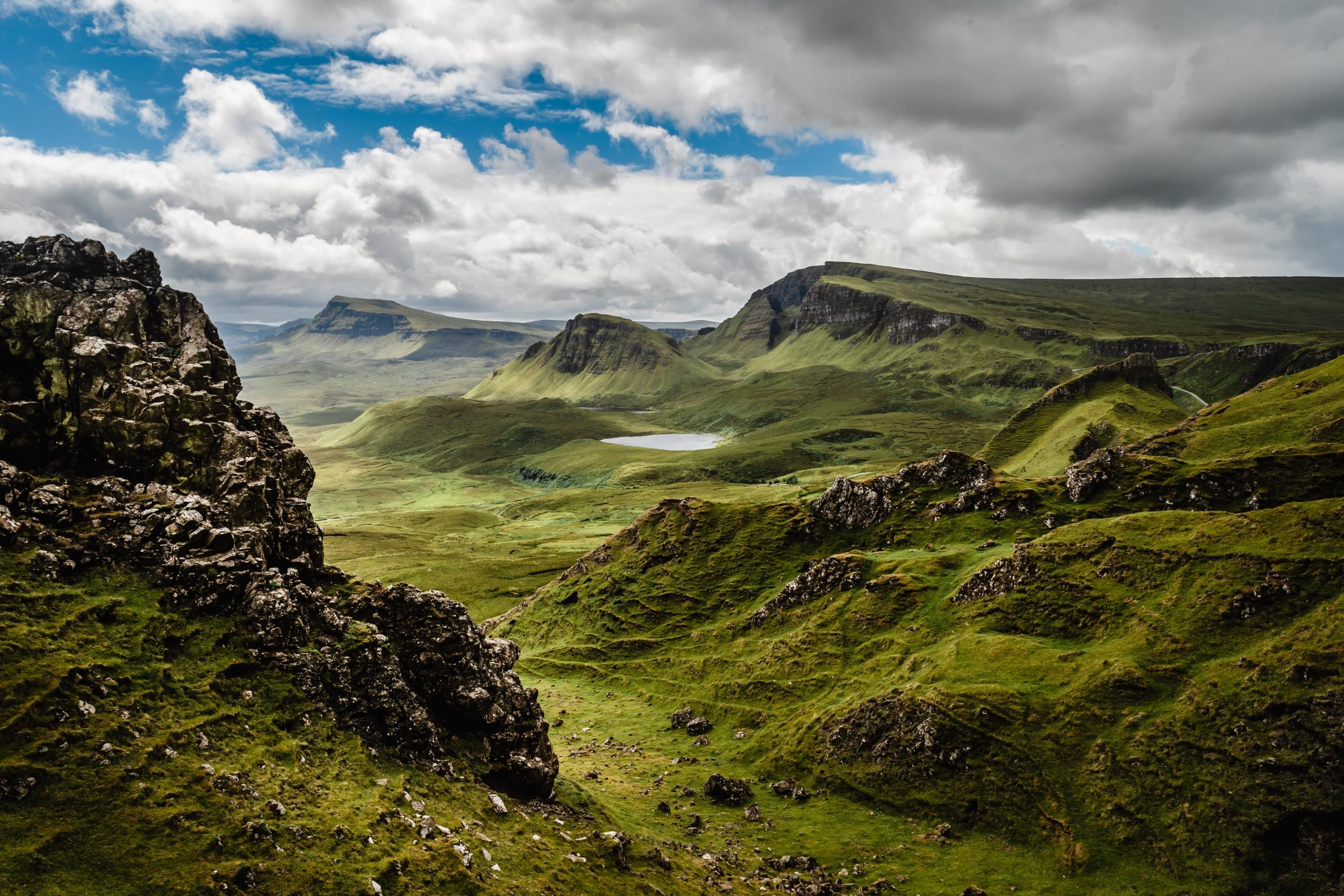 Het bergachtige landschap van Schotland