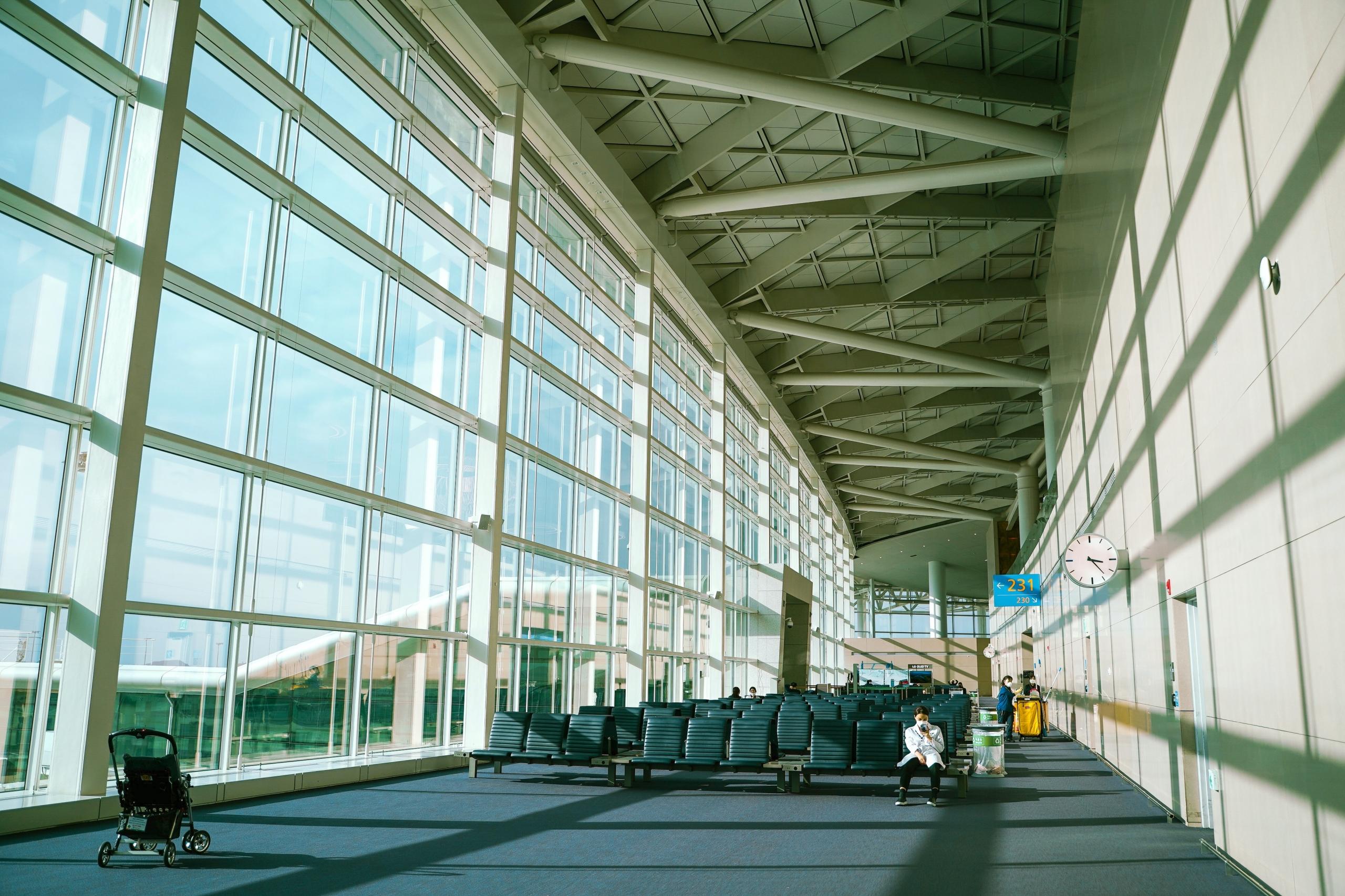 Een terminal in een luchthaven