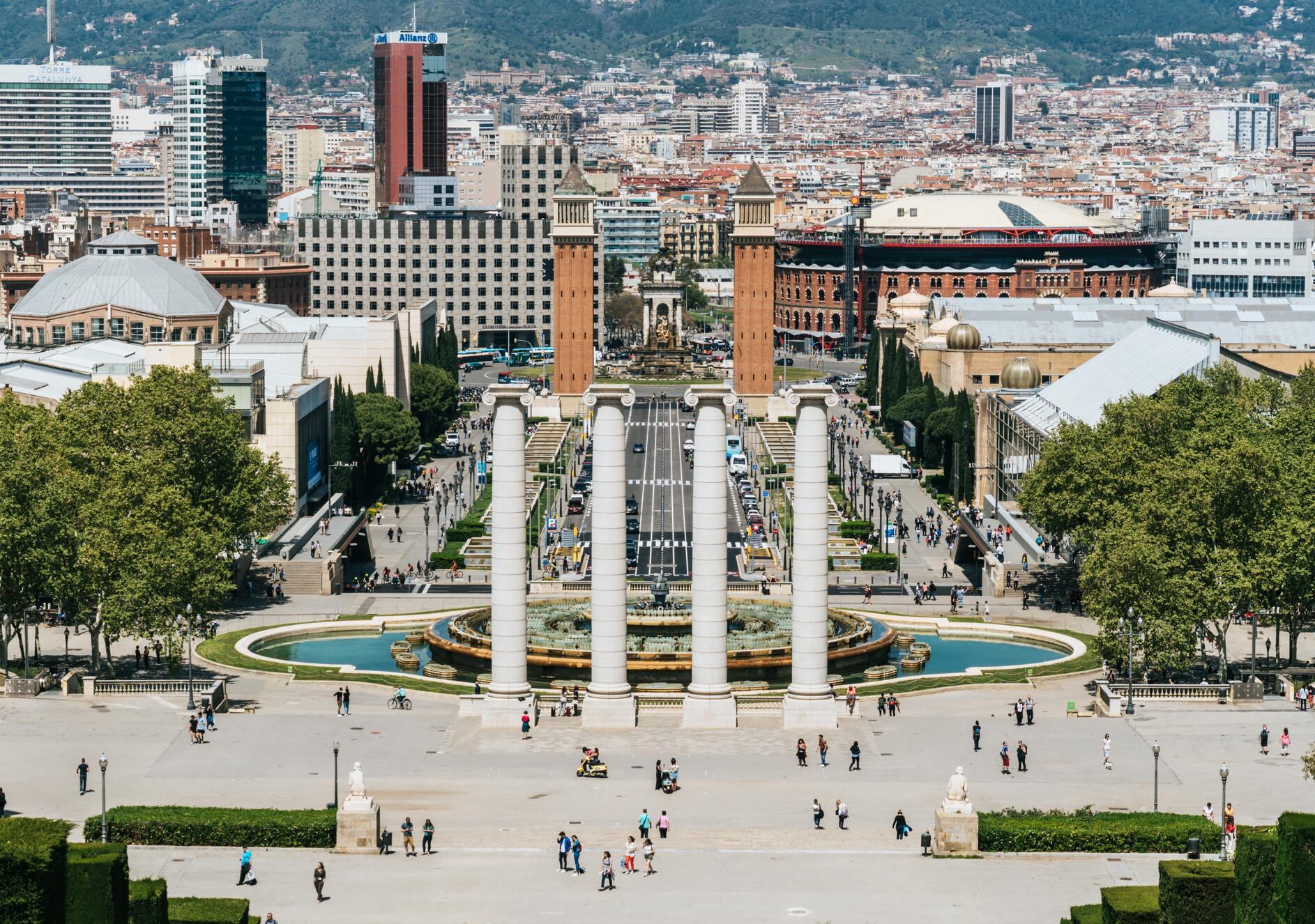 Het beroemde plein van Barcelona