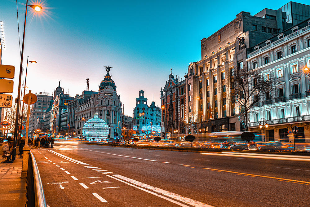 Stadszicht van Madrid