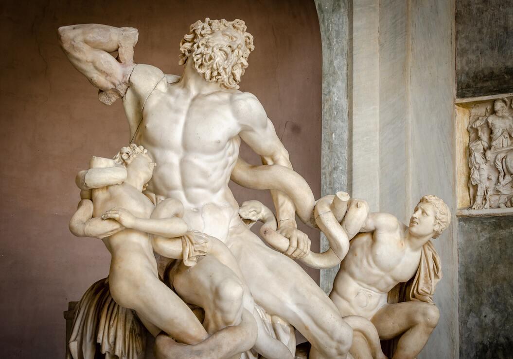 Een klassiek Romeins beeld.