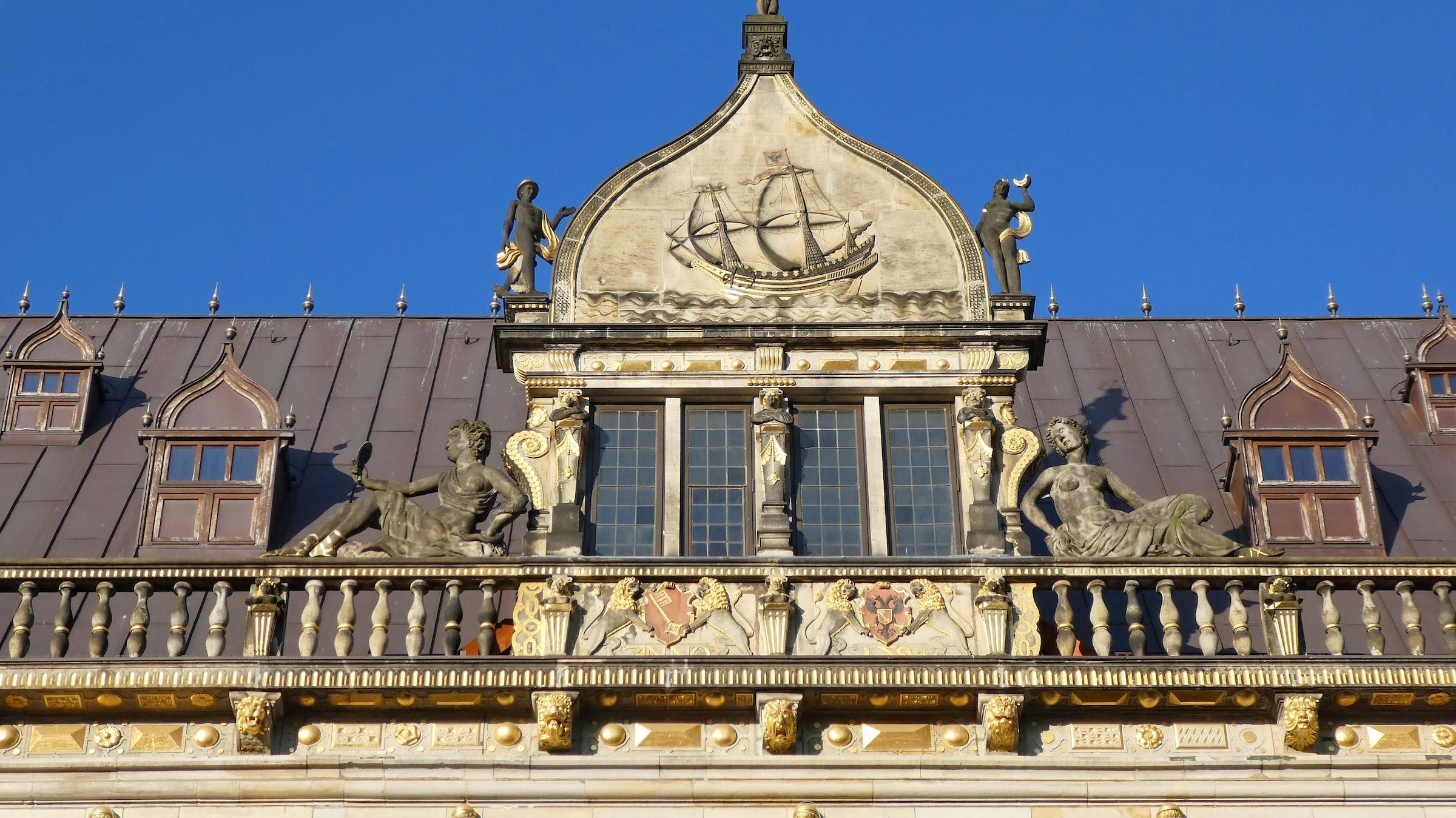 Haus Schütting aan de Marktplatz in Bremen