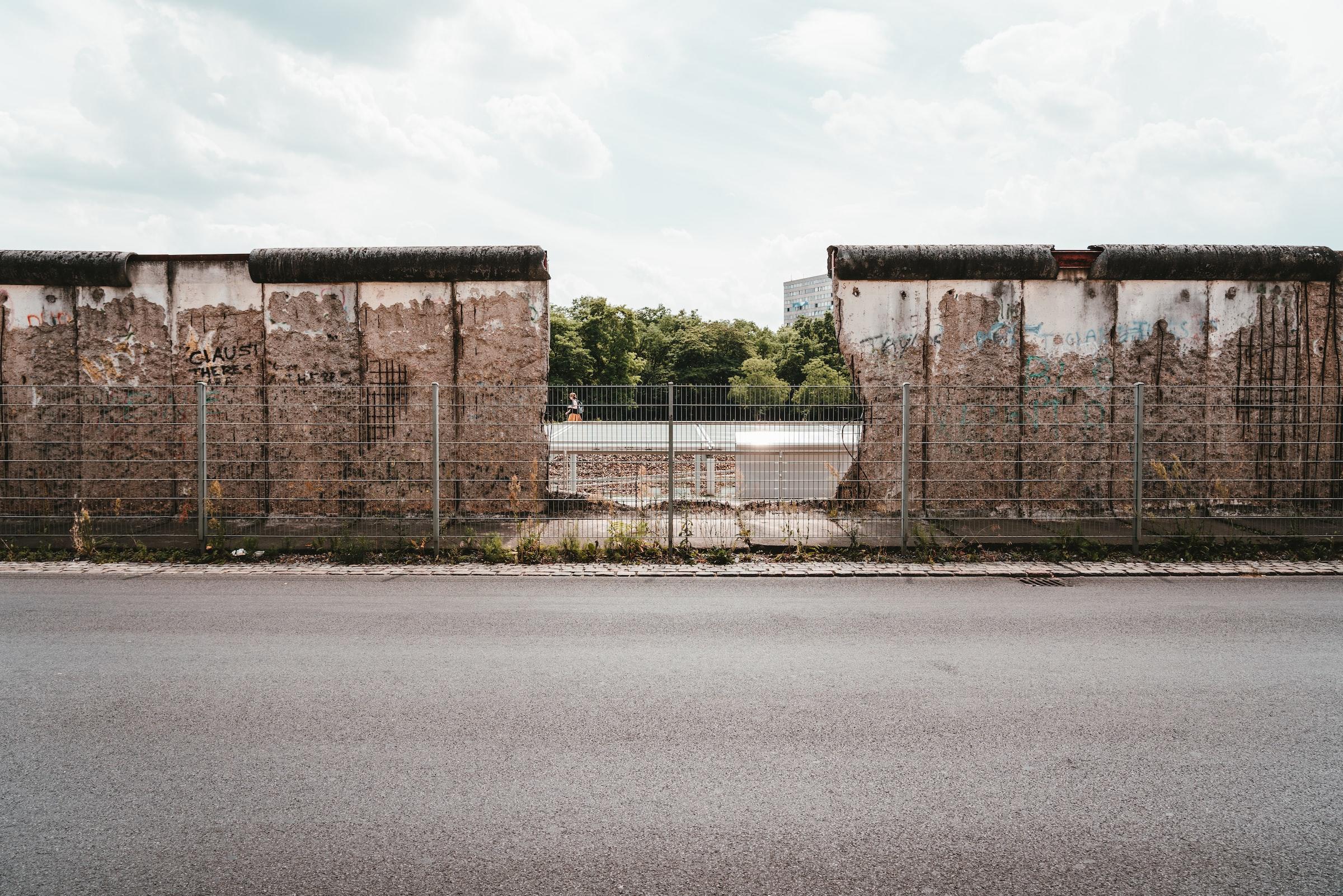 Berlijnse Muur aan de Niederkirchnerstrasse