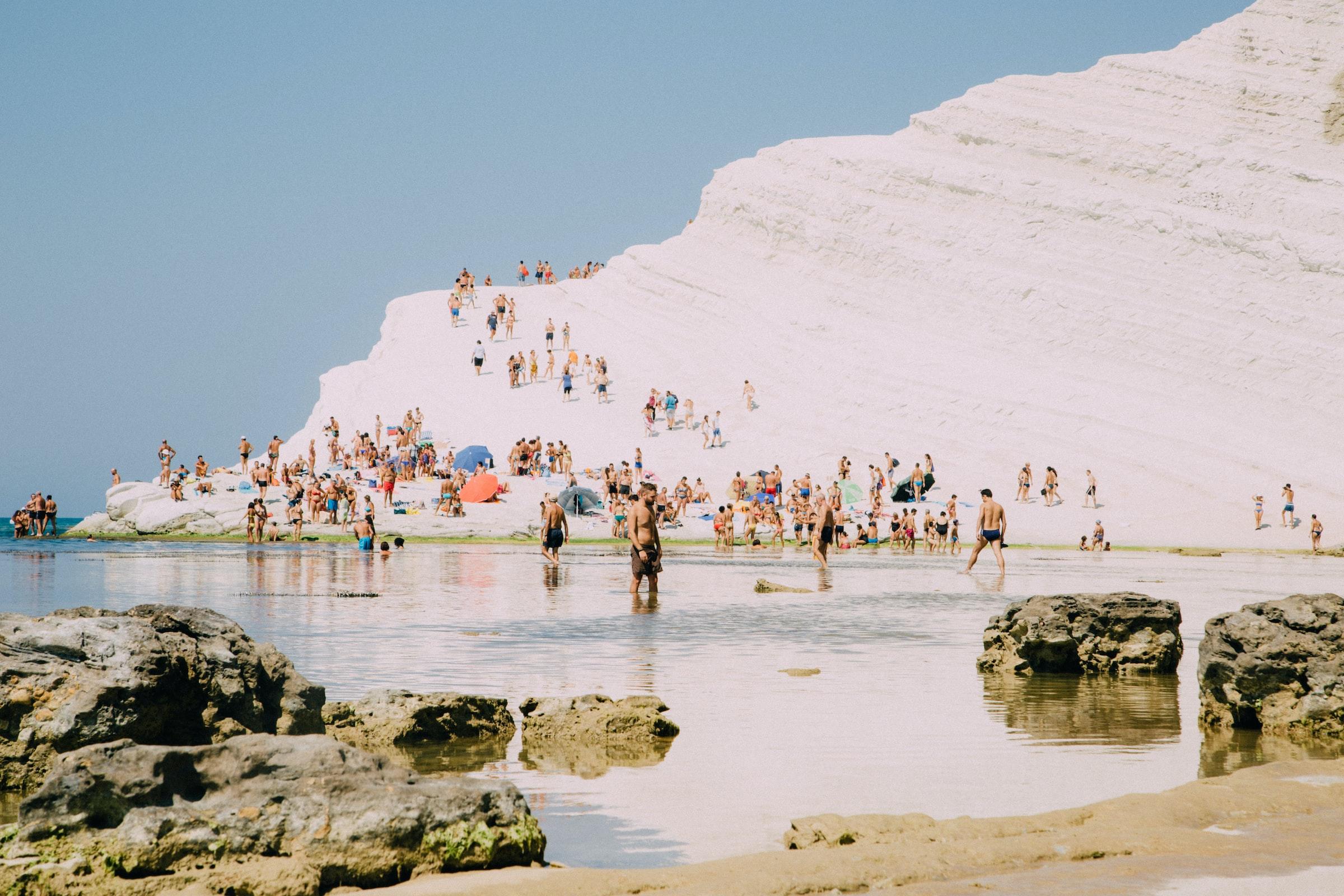 Scala Dei Turchi in de provincie Agrigento op Sicilië