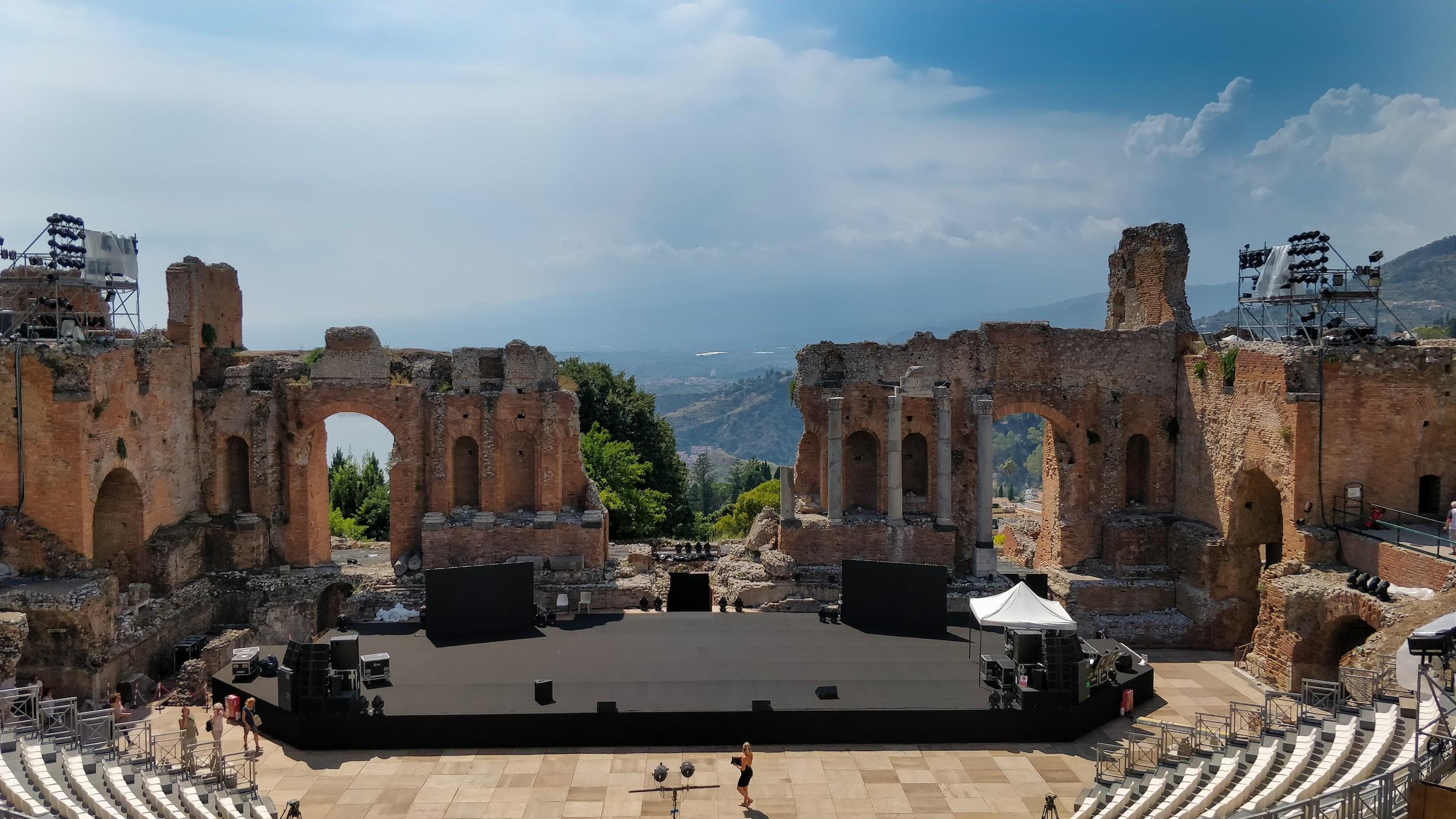 Het Griekse theater in Taormina