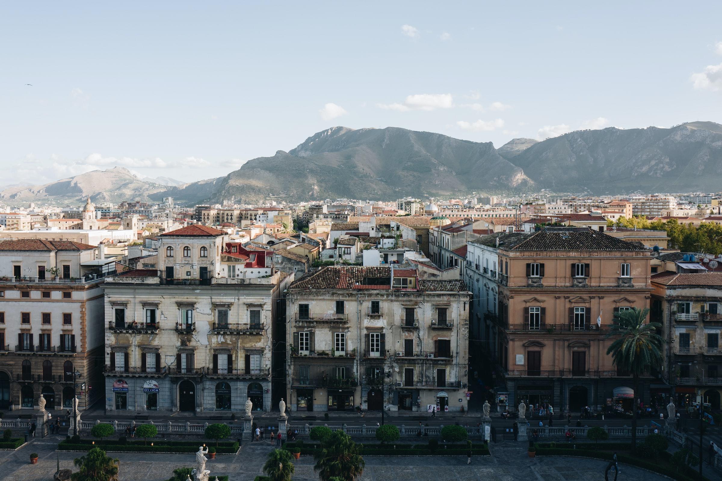 Zicht op Palermo, Italië