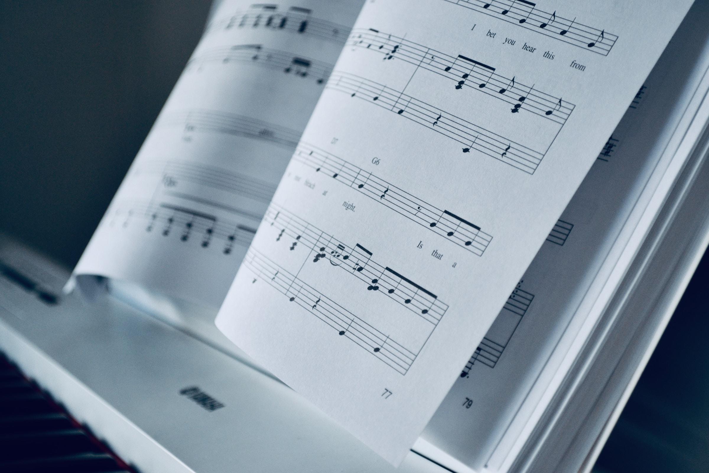 Bladmuziek, noten